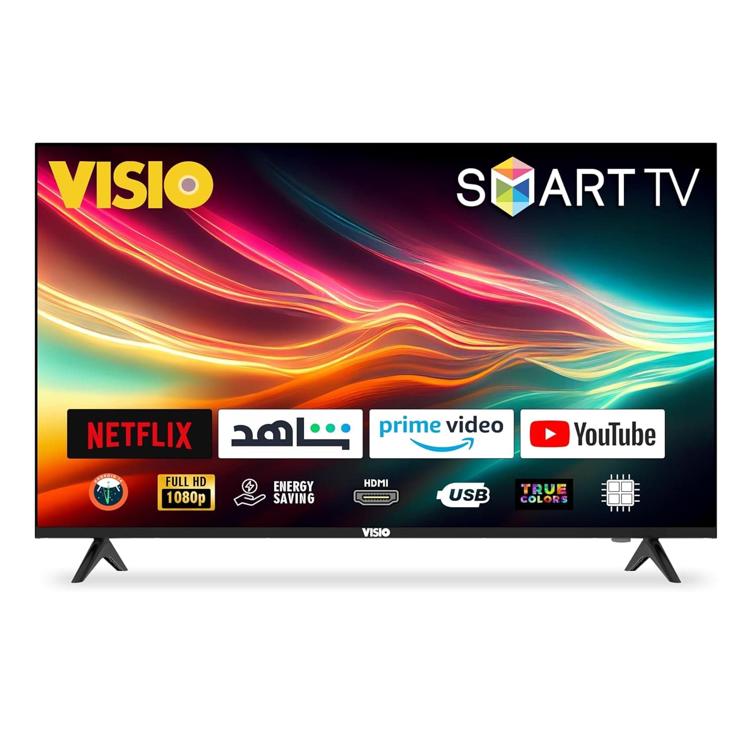Visio 32 Inch HD Ready Smart TV (Model 32VSS22), Frameless LED Display, Built-in Satellite Receiver, Wi-Fi & Screen Casting, Wall Mount Included, Black