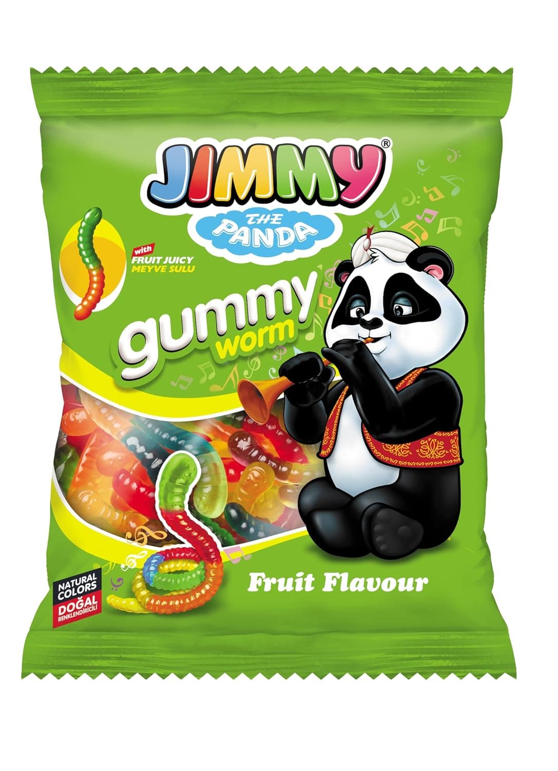 Jimmy Gummy Big Worm 80g Bag