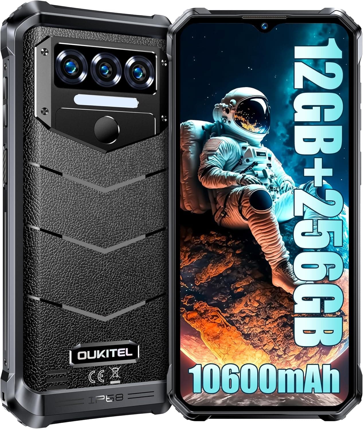 WP38 Rugged Phone 12GB+256GB 6.52 inch MediaTek MT8788 Octa Core 10600mAh Global version Android 13 NFC 4G Smartphone
