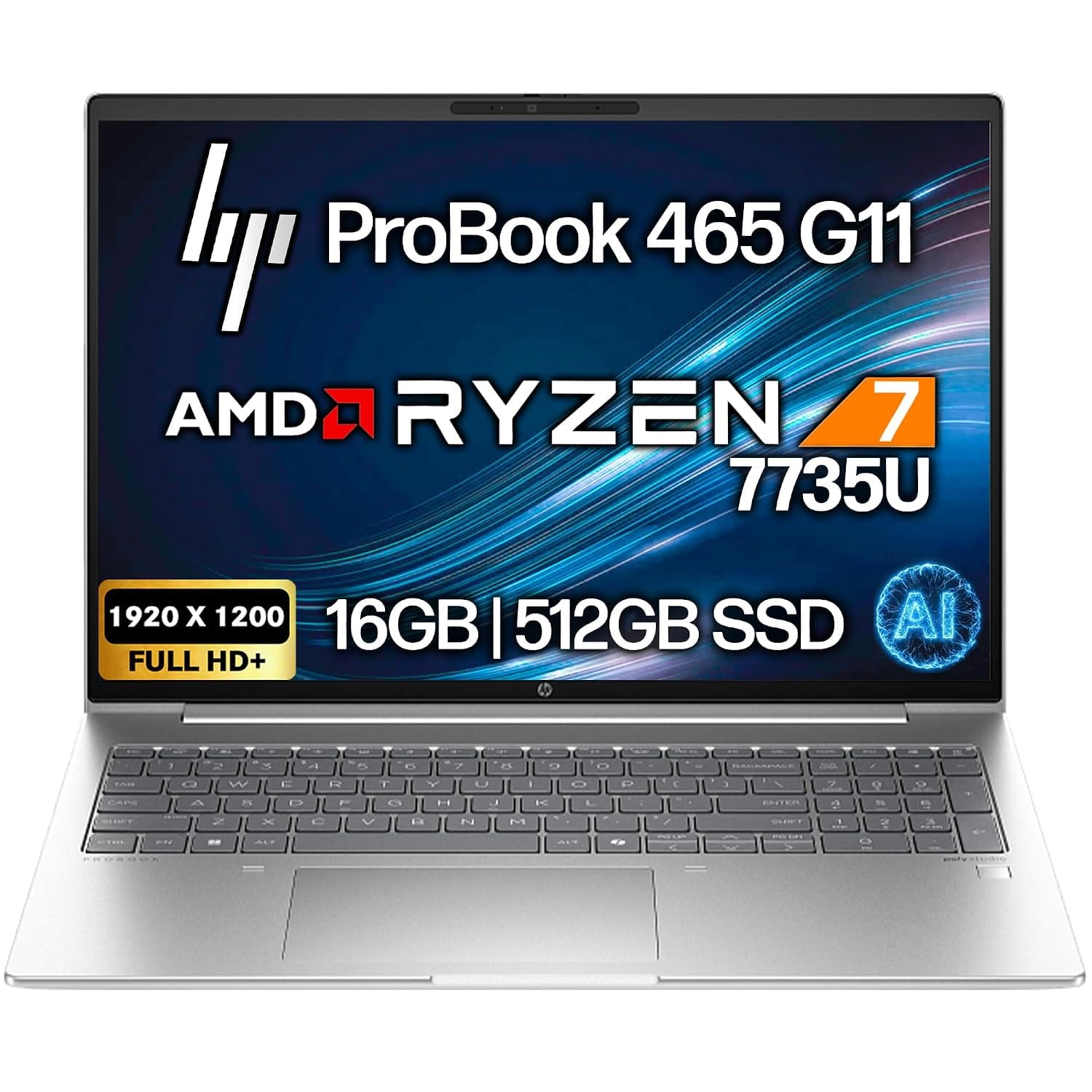 HP ProBook 460 G11 Business Laptop 16” FHD+ Display, Intel Core Ultra 5 125U (Beats i7-1355U), 16GB DDR5 RAM, 512GB NVMe, Wi-Fi 6E, RJ-45, Webcam, Backlit Keyboard, Win 11 Pro - Pike Silver Plastic