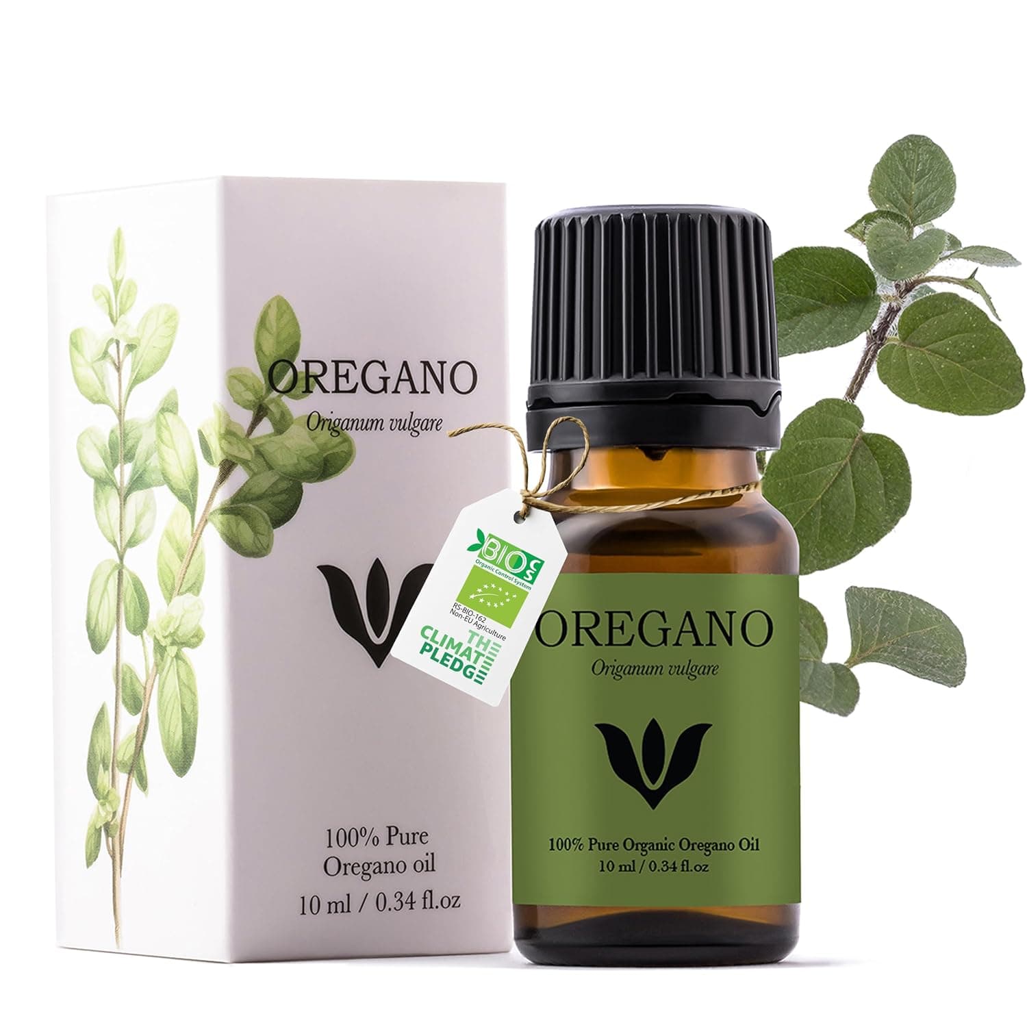 Origanum Vulgare 100% Pure and Organic Oregano Essential Oil Steam Distillate for Diffuser, Cleaning the Home and Natural Wellbeing Vegan 10ml