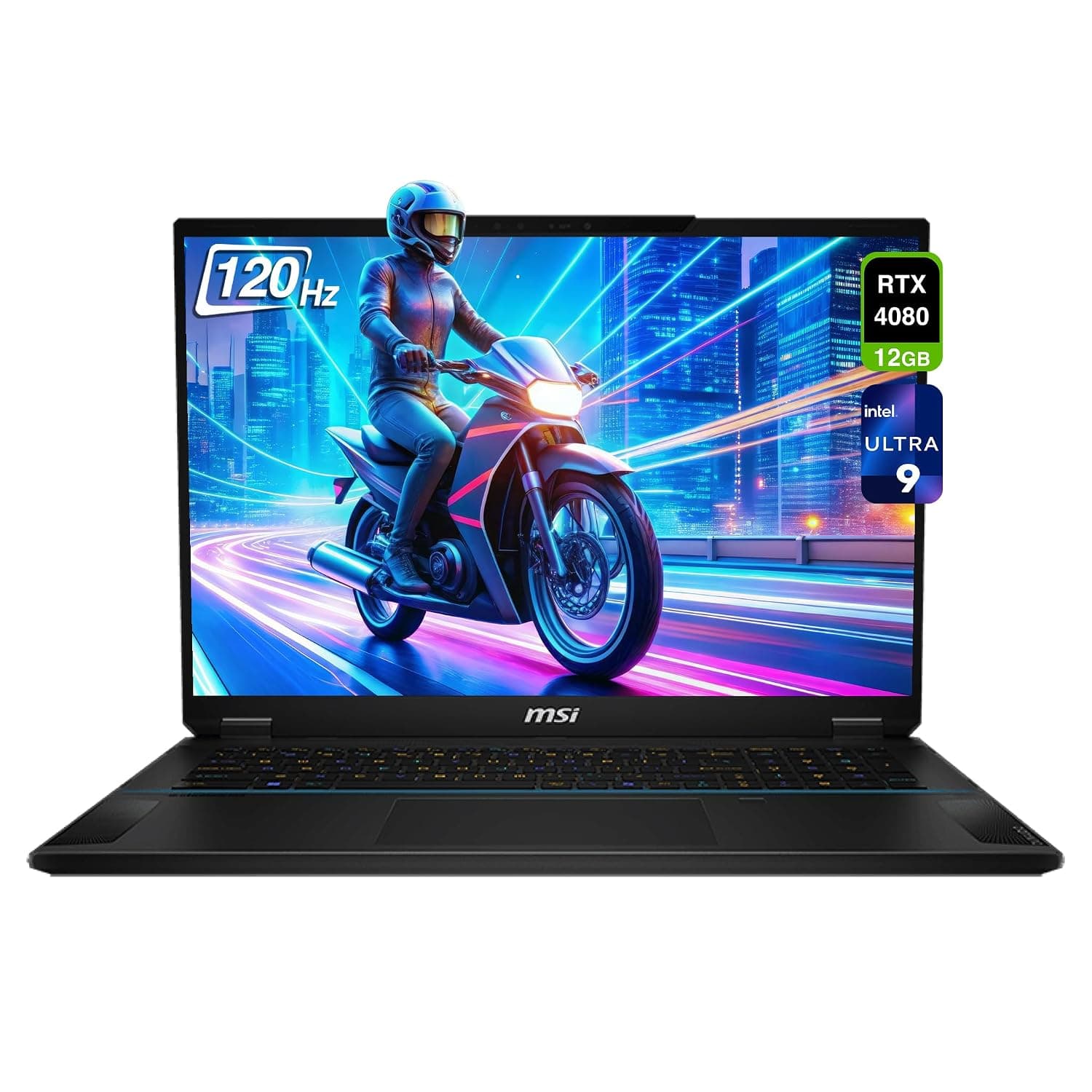 MSI Stealth 18 AI Studio Gaming Laptop, Intel Ultra 9-185H, 64 GB DDR5 RAM, 4 TB PCIe SSD, 18" WQUXGA (3840x2400) 120 Hz Mini LED Display, Nvidia G-Force RTX 4080, Backlit Keyboard, W11 Home, Midnight