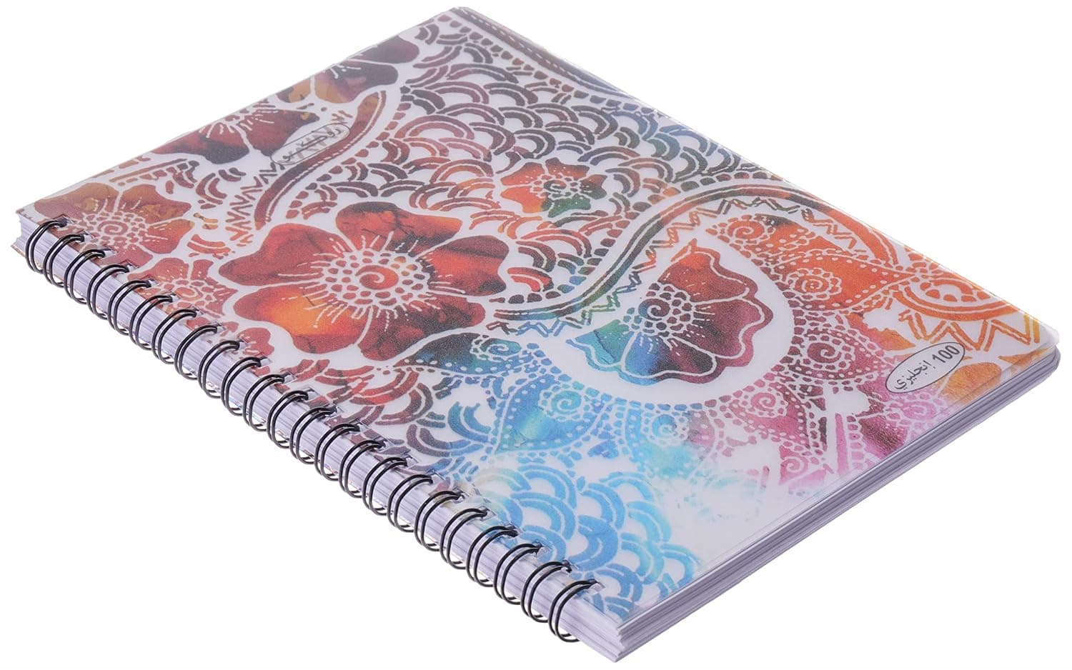Roco English 100 Sheets Fancy Spiral Note Book, A5 Size - Multicolor