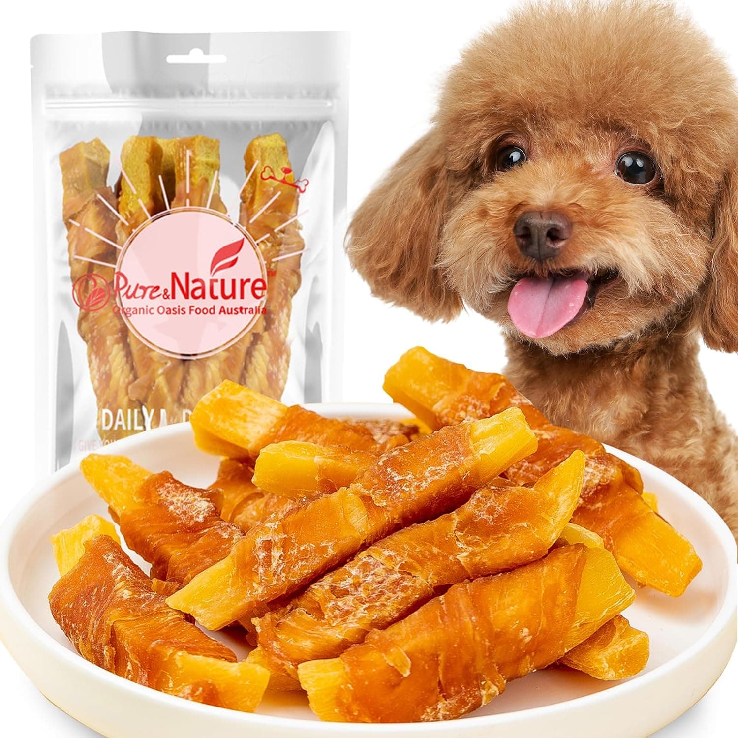 200g Dog Chew Dental Sticks, Chicken & Cheese Flavor, Dental Care Interactive Toy for Pets