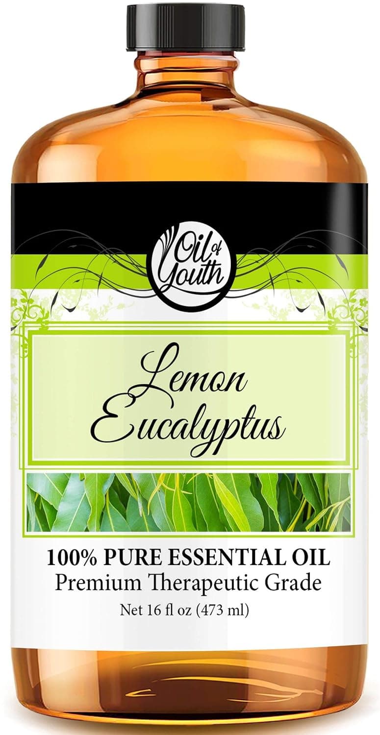 Oil of Youth - Lemon Eucalyptus Essential Oil (16oz Bulk) for Calming, Aromatherapy, Diffuser, Repellant - Pure Essential Oil