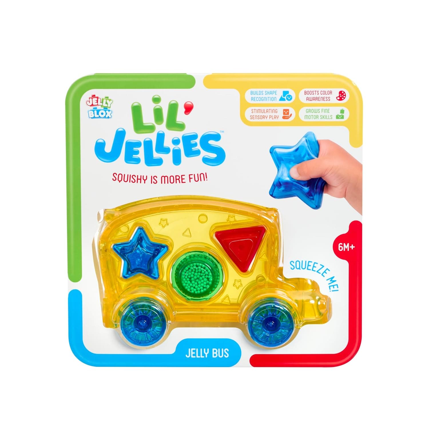 Goliath Lil' Jellies Jelly Bus | Educational Toy for Babies - Identify Shapes and Objects + Soft, Sensory Materials - For Babies from 6 Months