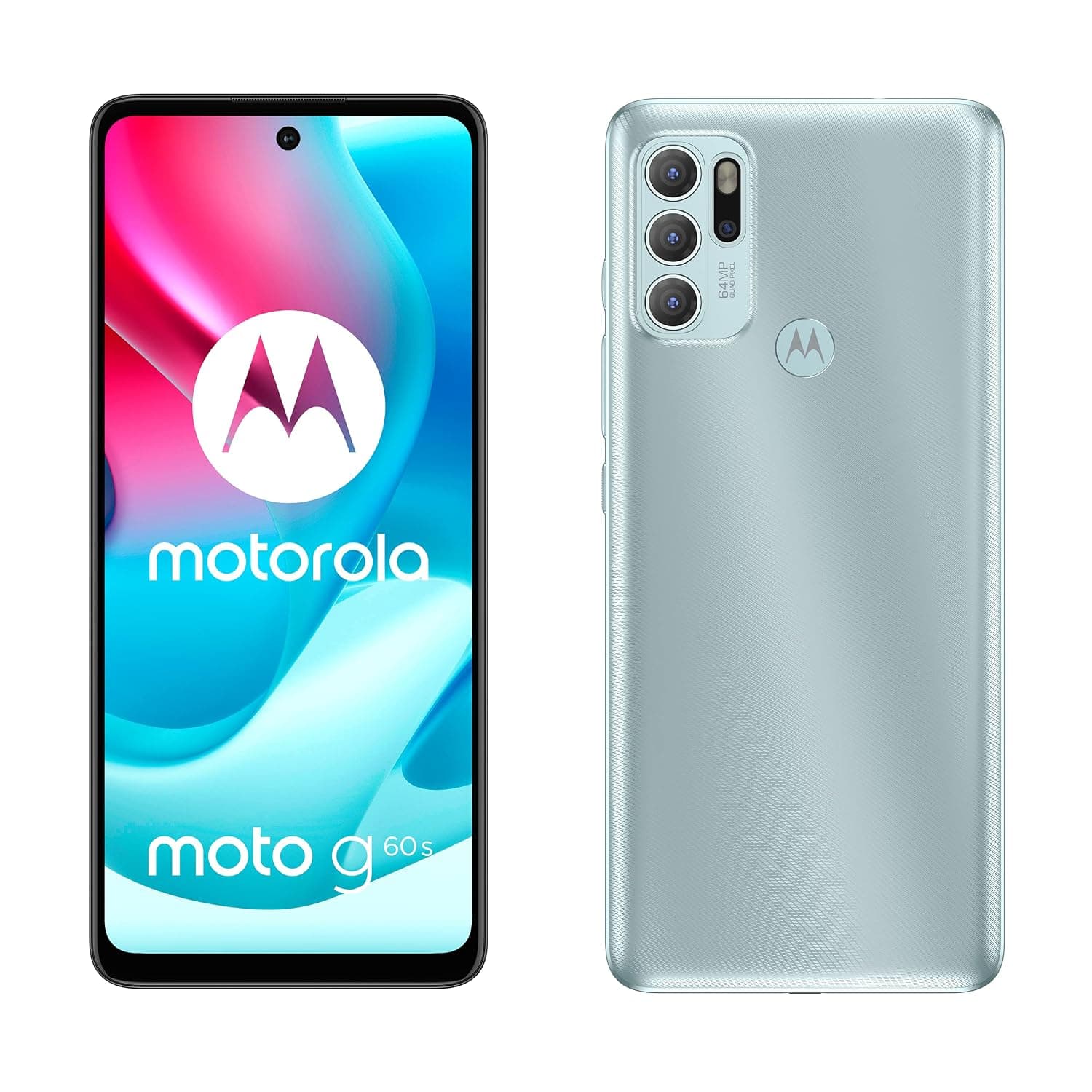 motorola g60s (6.8 Inch 120Hz FHD+, MediaTek Helio G95 octa core processor, TurboPower, 64MP Quad Camera, 5000 mAH battery, Dual SIM, 128GB, Android 11), Iced Mint (Amazon Exclusive)