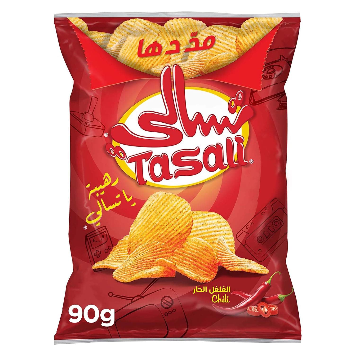 Tasali Potato Chips, Chili Flavor, 90g