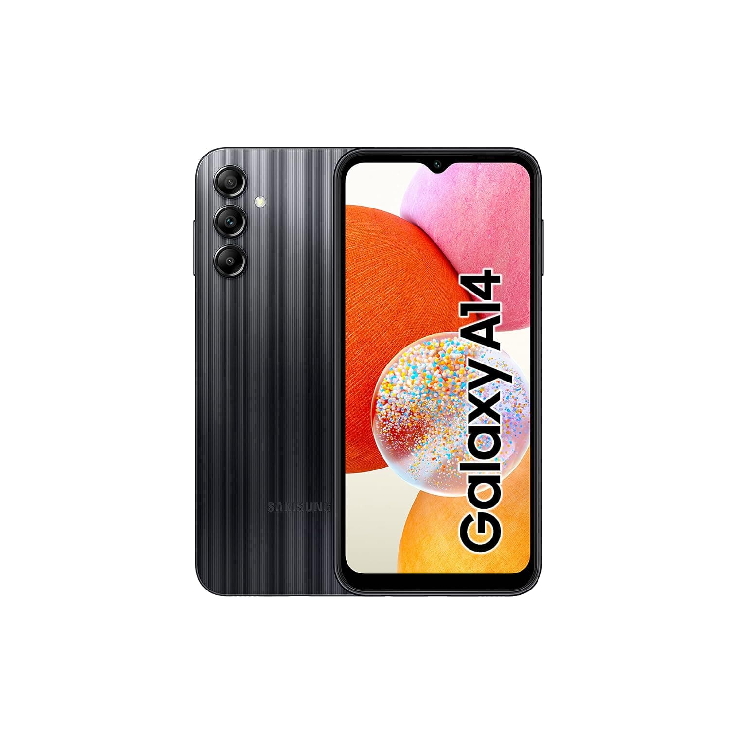 Samsung Galaxy A14 LTE, 128GB Storage, 4GB RAM, Black, Dual SIM, Android Smartphone (KSA Version)