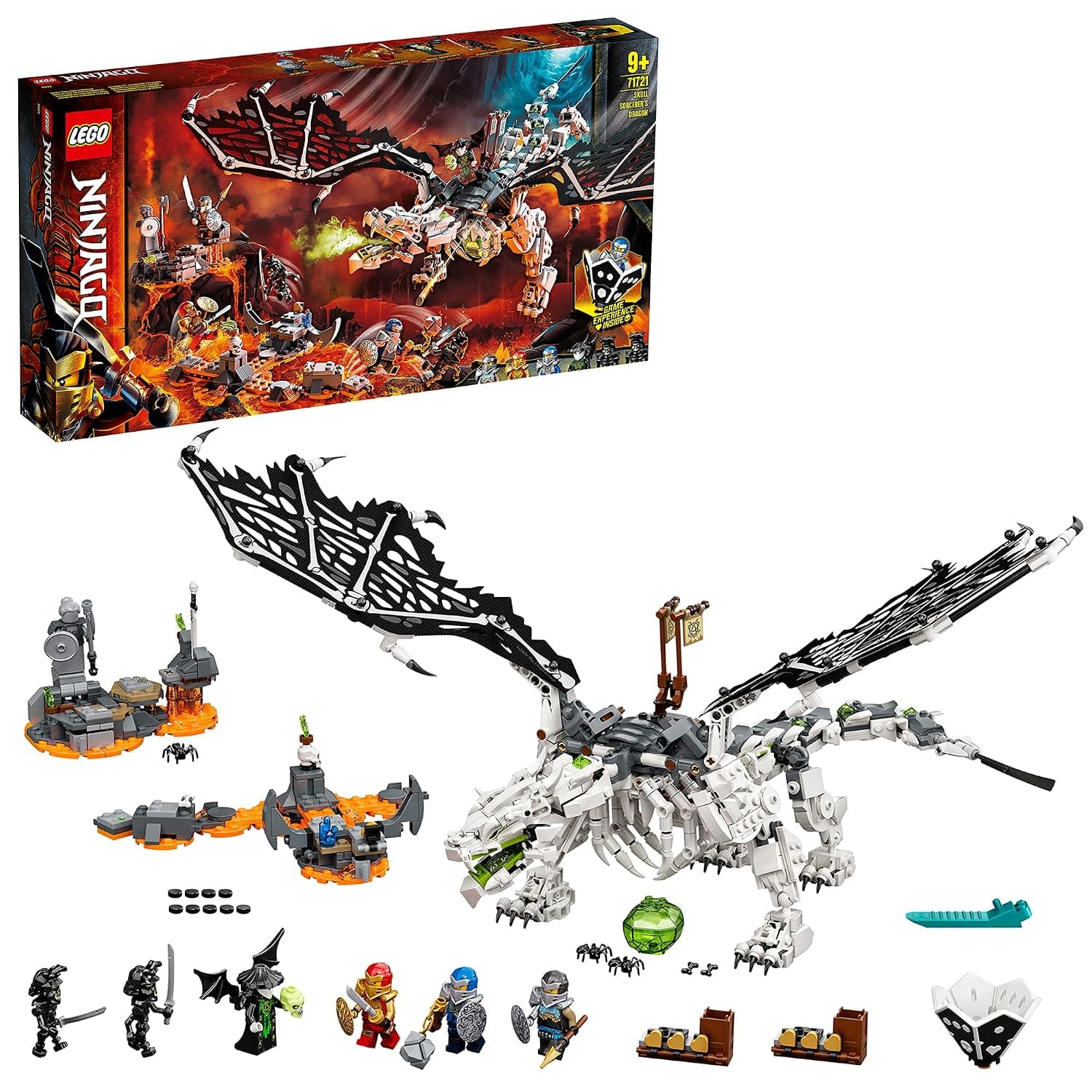LEGO® NINJAGO® Skull Sorcerer’s Dragon 71721 Building Kit (1,016 Pieces)