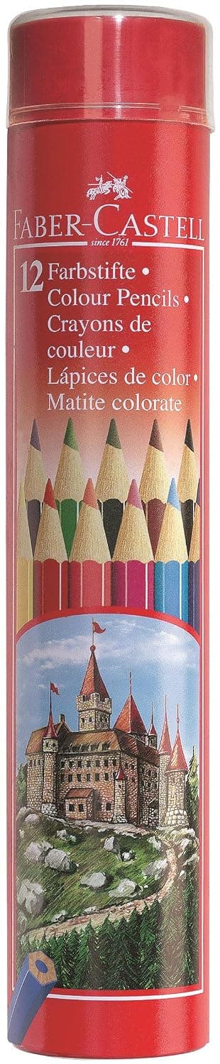 Faber-Castell Colour Pencils (Round Tin of 12), 115826
