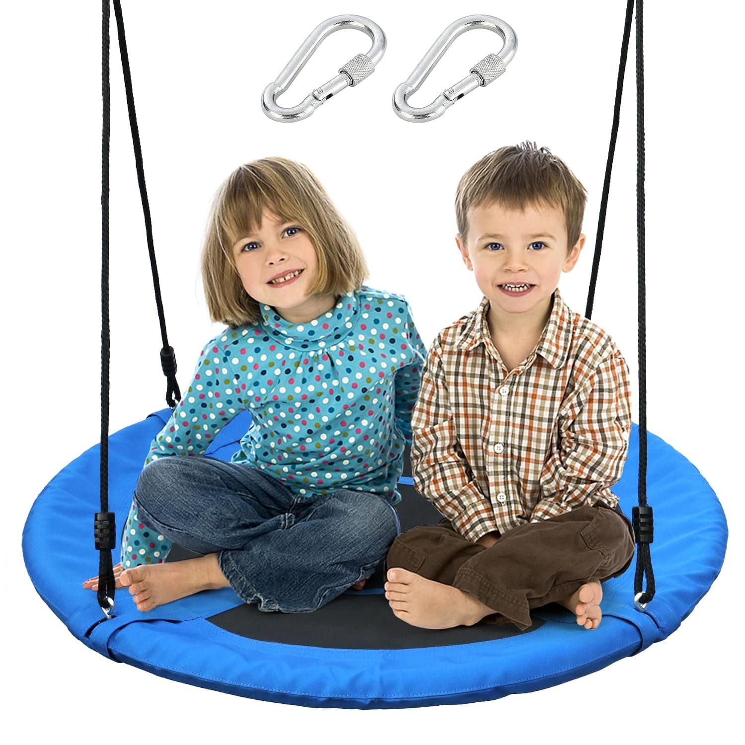 40 Inch Saucer Tree Swing for Kids | Outdoor 900D Oxford Waterproof, Adjustable Ropes, Flying Swing Seat