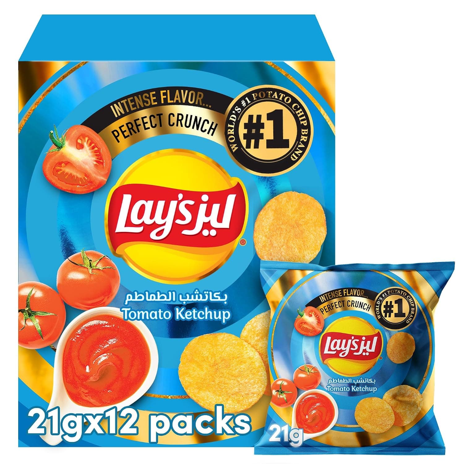 Lay's Tomato Ketchup Potato Chips 21gx12