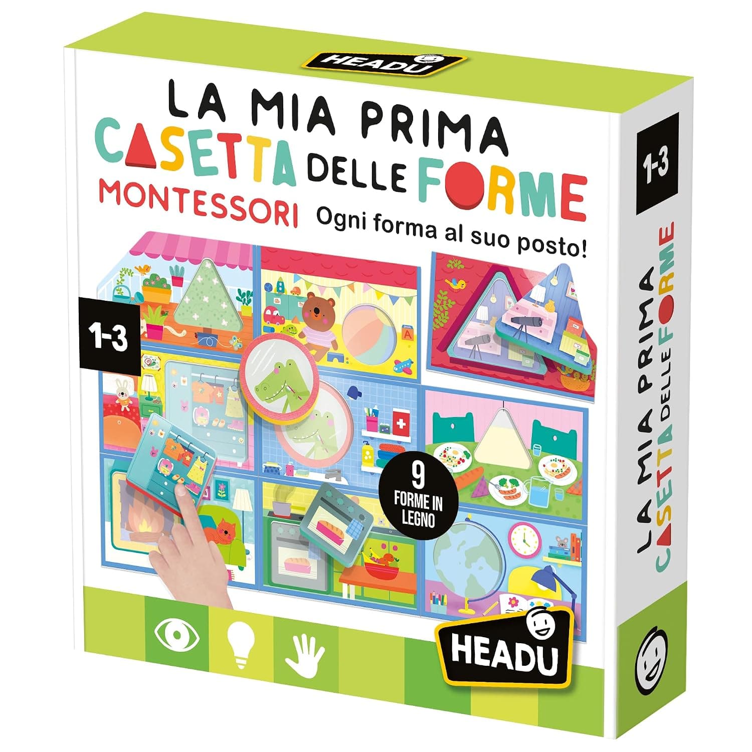 Headu - Shapes and Colours, Educational Game for Little Children, Multi-Colour, IT62319