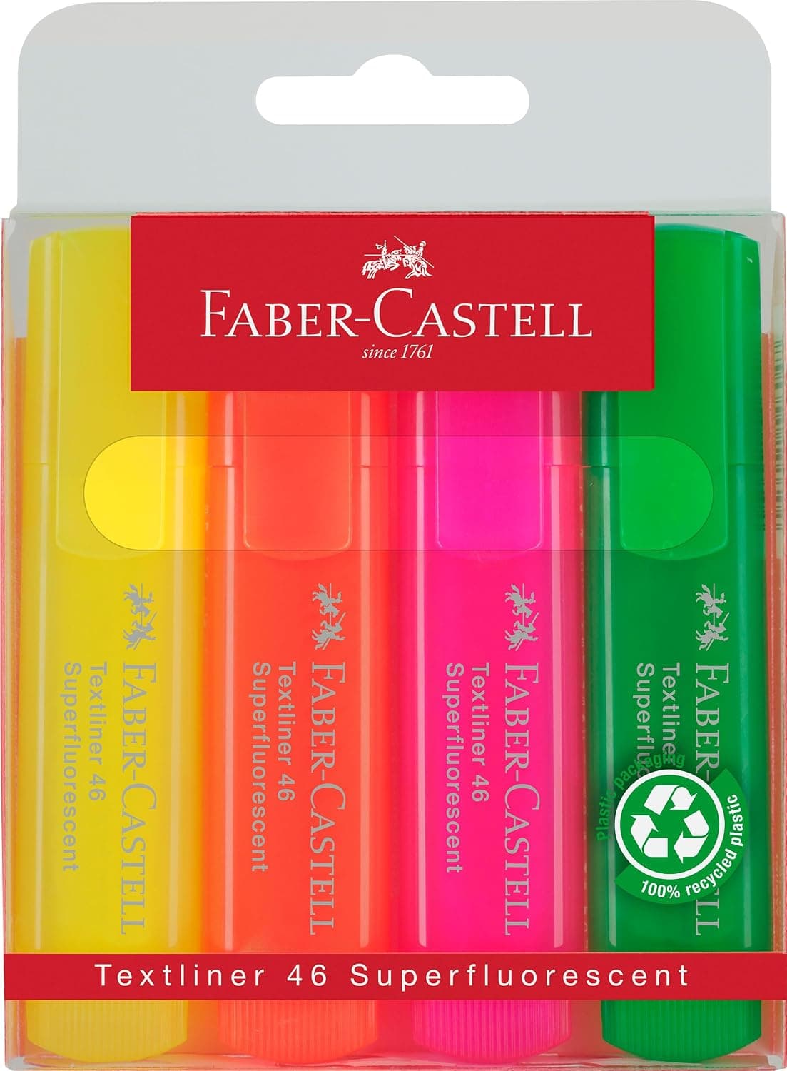 Faber-Castell Super-Fluorescent Highlighter Wallet Of 4