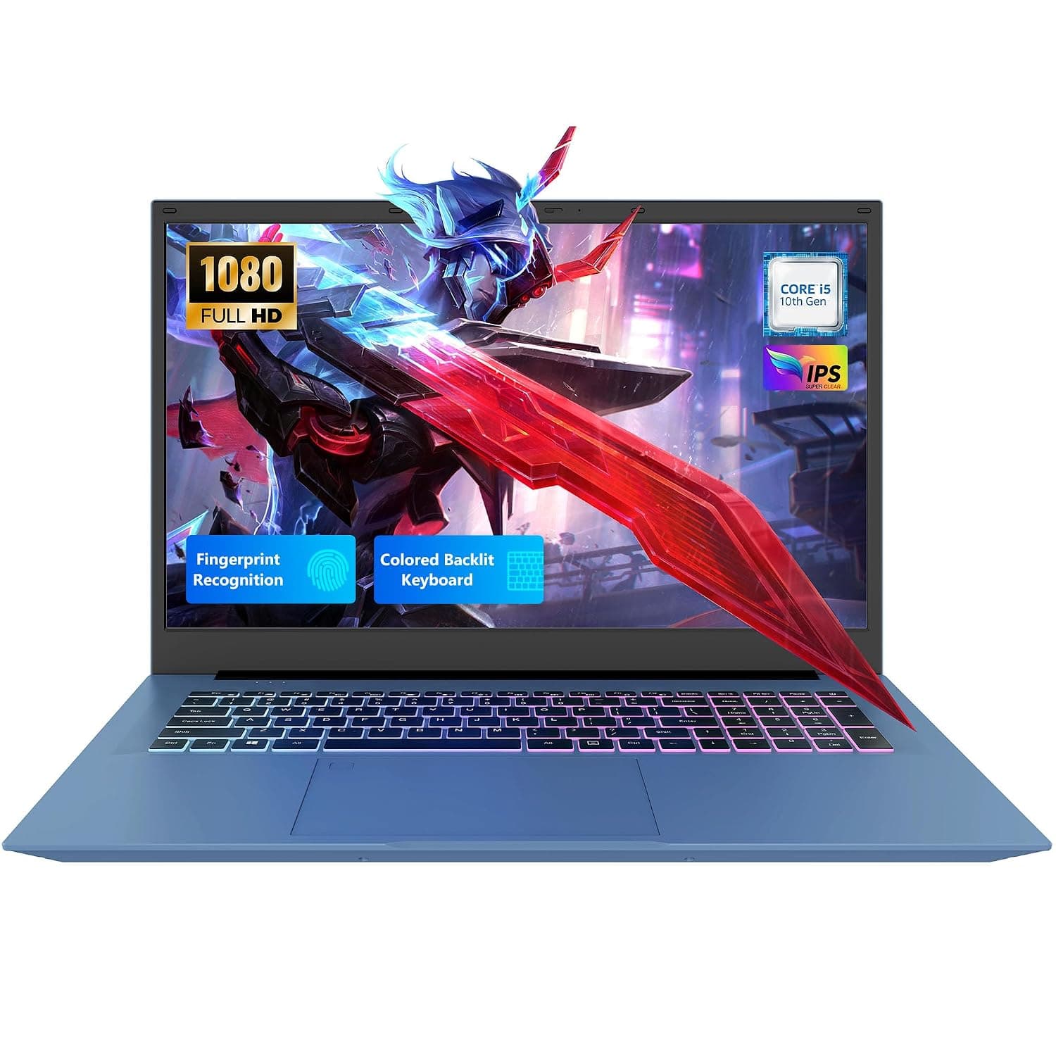18.5" Laptop Computers 10th generation i5 Processor 4C 8T 3.8GHz 16GB RAM + 512 SSD ,Full-featured Type-C/10000mAh/Wifi 6+BT 5.4/Supports TF card/Privacycover/RGB backlight/Fingerprint recognition