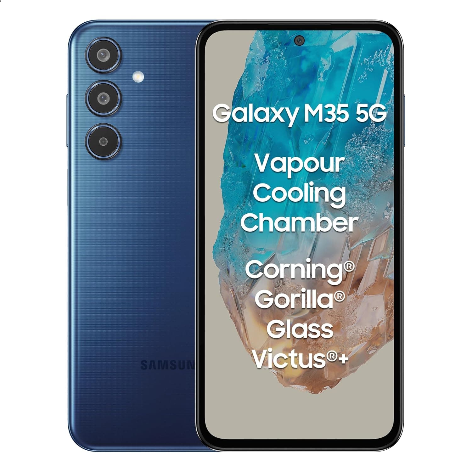 Samsung Galaxy M35 Dual-SIM 128GB ROM + 6GB RAM (GSM Only | No CDMA) Factory Unlocked 5G Smartphone (Dark Blue) - International Version