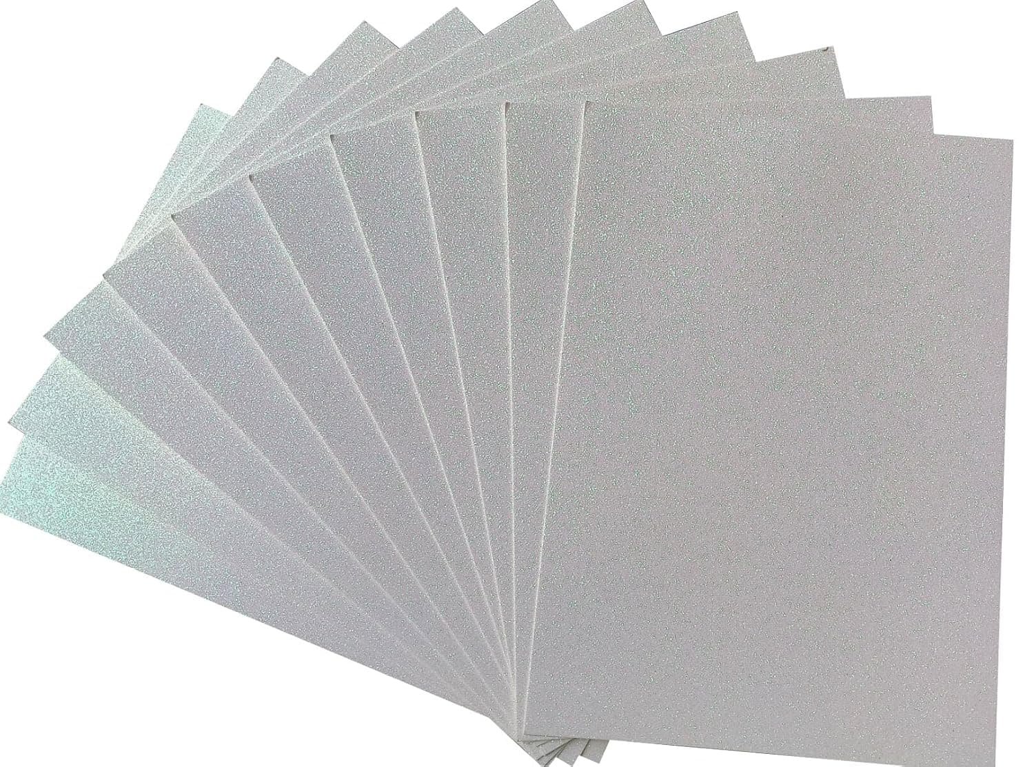 10p A4 Sheets Colorful White Glitter Cardstock Card Making DIY Material Sparkling Craftwork Scrapbooking Gift Wrapping Box Tissue Paper Sheets for Wrapping
