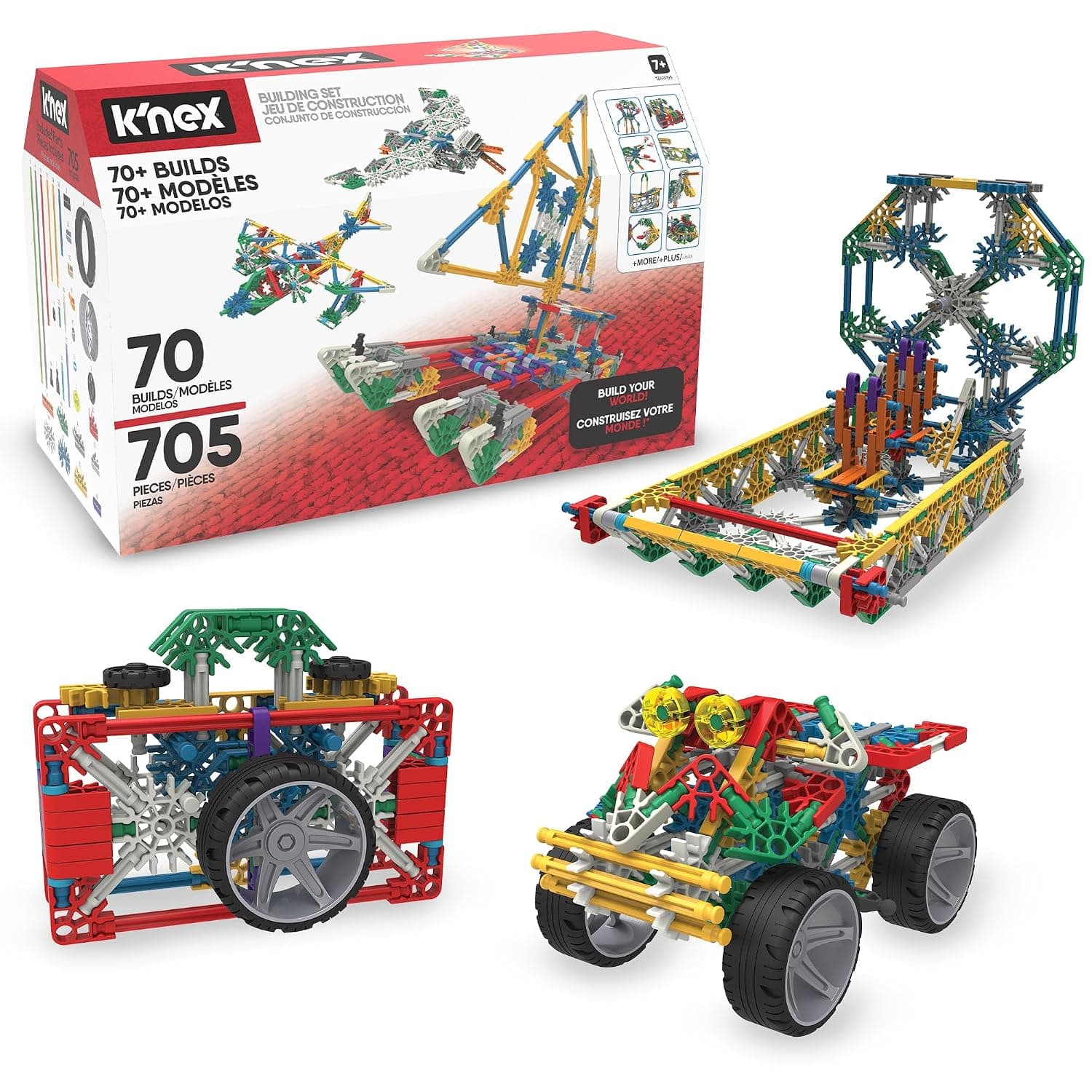 K'NEX 70 Model Building Set - 705 Pieces - Ages 7+ Engineering Education Toy (Amazon Exclusive)