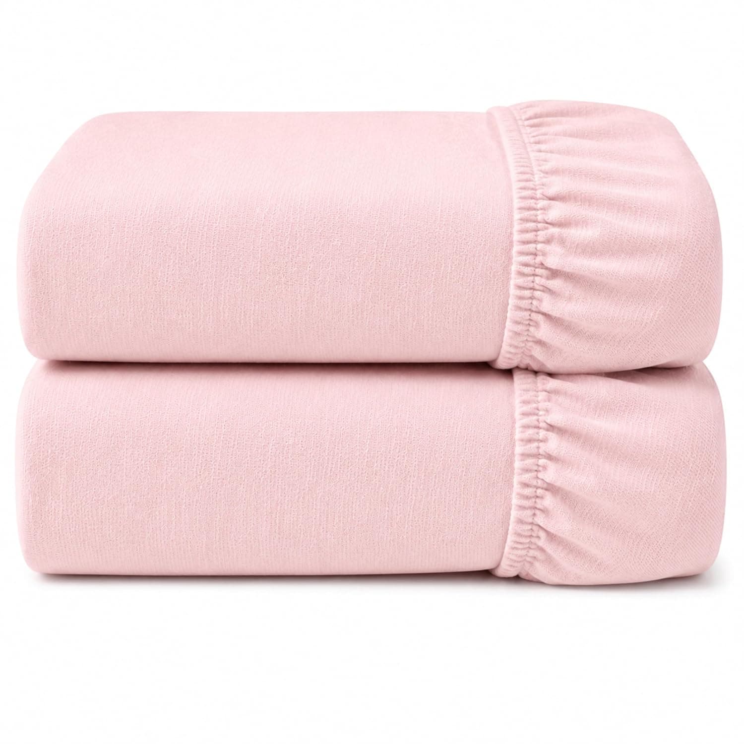 Dudu N Girlie Fitted Sheet Next to Me Crib 51 x 85 - Nexttome Crib Sheets 2 Pack Hypoallergenic Baby Cot Sheets Bedding Elasticated Breathable Easy Care (Pack of 2, Pink)