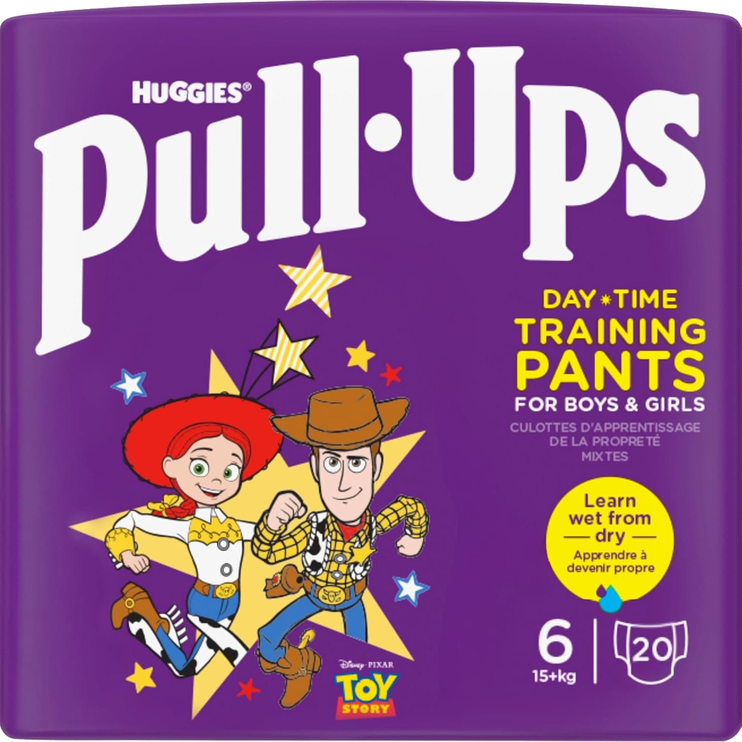 Huggies Pull-Ups, Trainers Day Nappy Pants For Boys - 2-4 Years, Size 6-7 Pull Up Nappies (40 Pants) - Potty Training Pants For Easy Toilet Training - Learn Wet From Dry