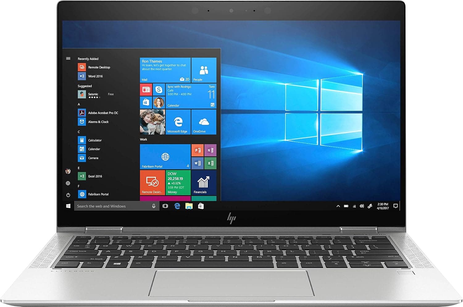 HP Elitebook X360 1030 G4 13.3" Touchscreen 2 In 1 Notebook - 1920 X 1080 - Core i7 i7-8565U - 16 GB RAM - 256 GB SSD - Windows 10 Pro 64-bit - Intel UHD Graphics 620 - In-Plane Switching (IPS) T