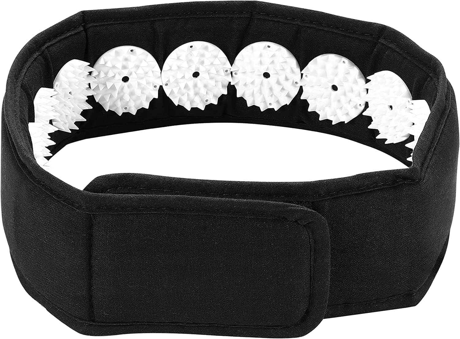 LATRAT Massage Headband, Head Band with Acupressure Pressure Point, Acupressure Headband, Head Massager for Head, Relaxation, Pain Relief, Black