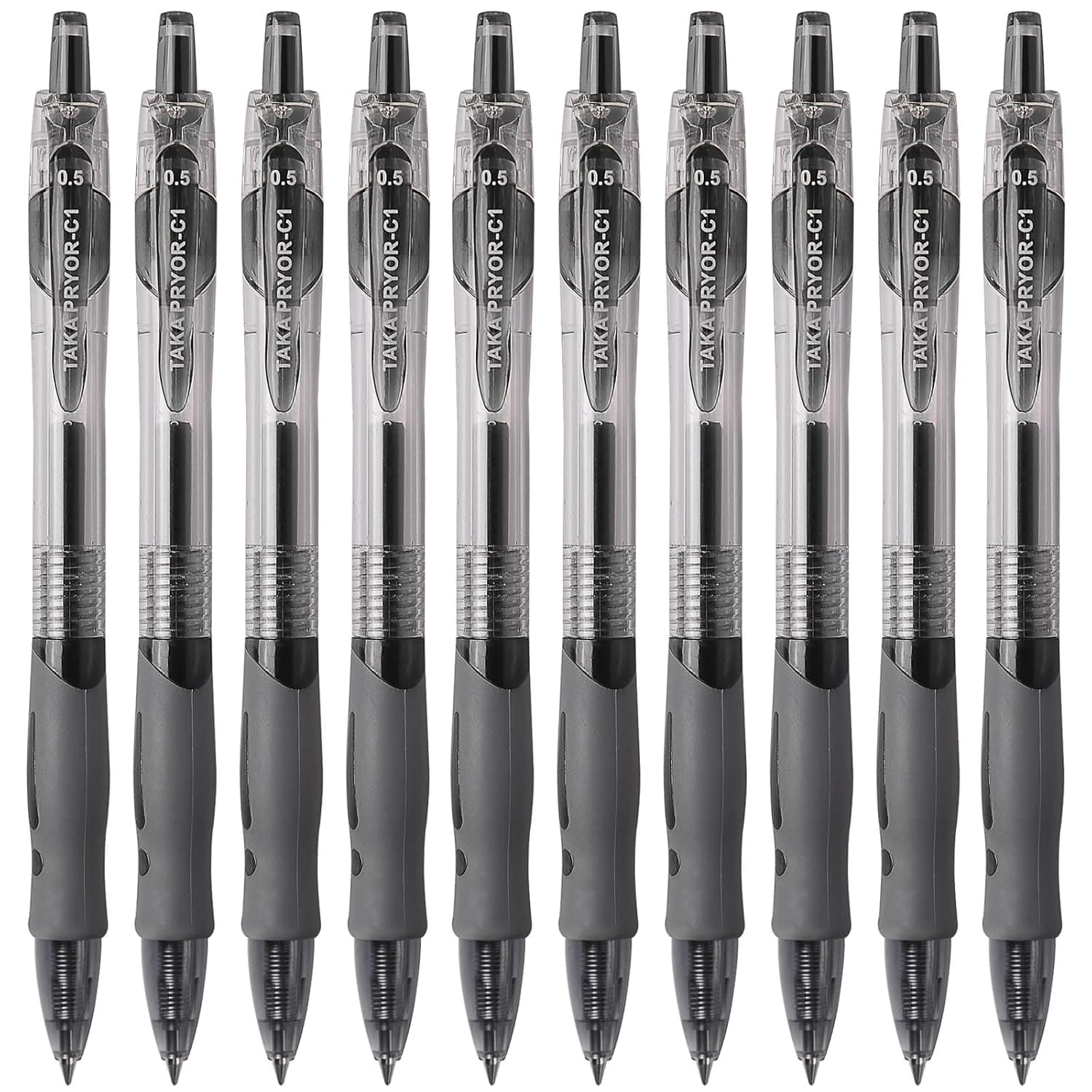 10 Pcs 0.5mm Black Ink Pens ,Retractable Quick Dry Gel Ink Pen,Fine Point Smooth Writing Pens, High-End Series Pens for Journaling Note Taking, Cute Office School Supplies Gifts for Women Men