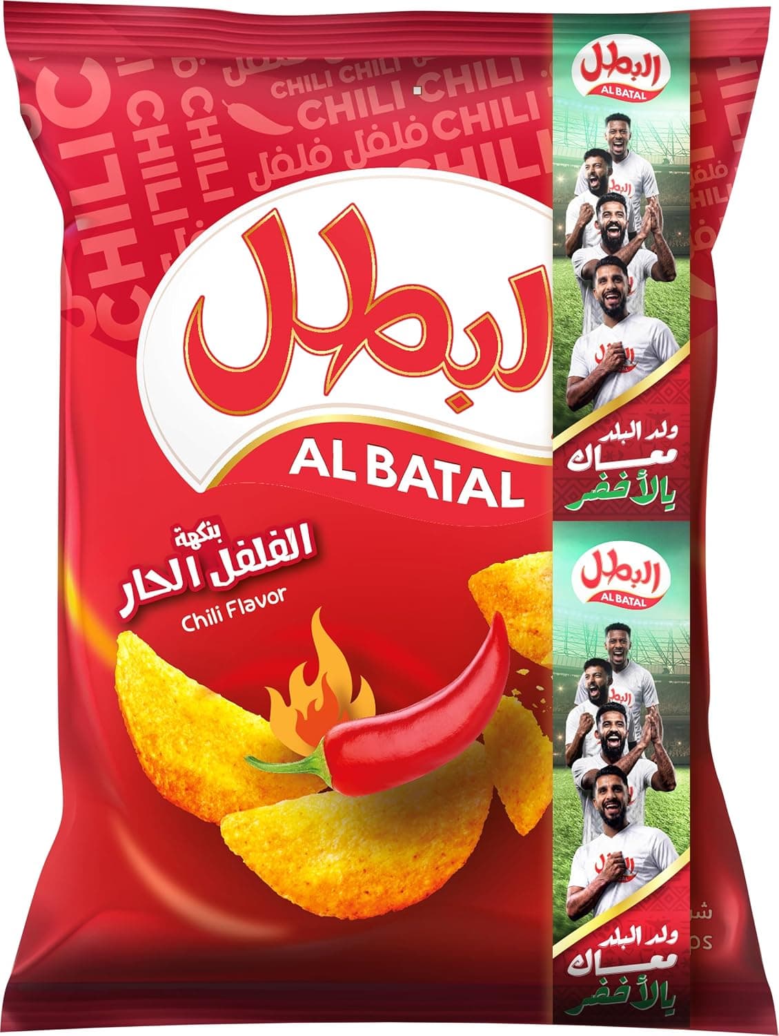رقائق بطاطس البطل بنكهة حارة، 110 جرام