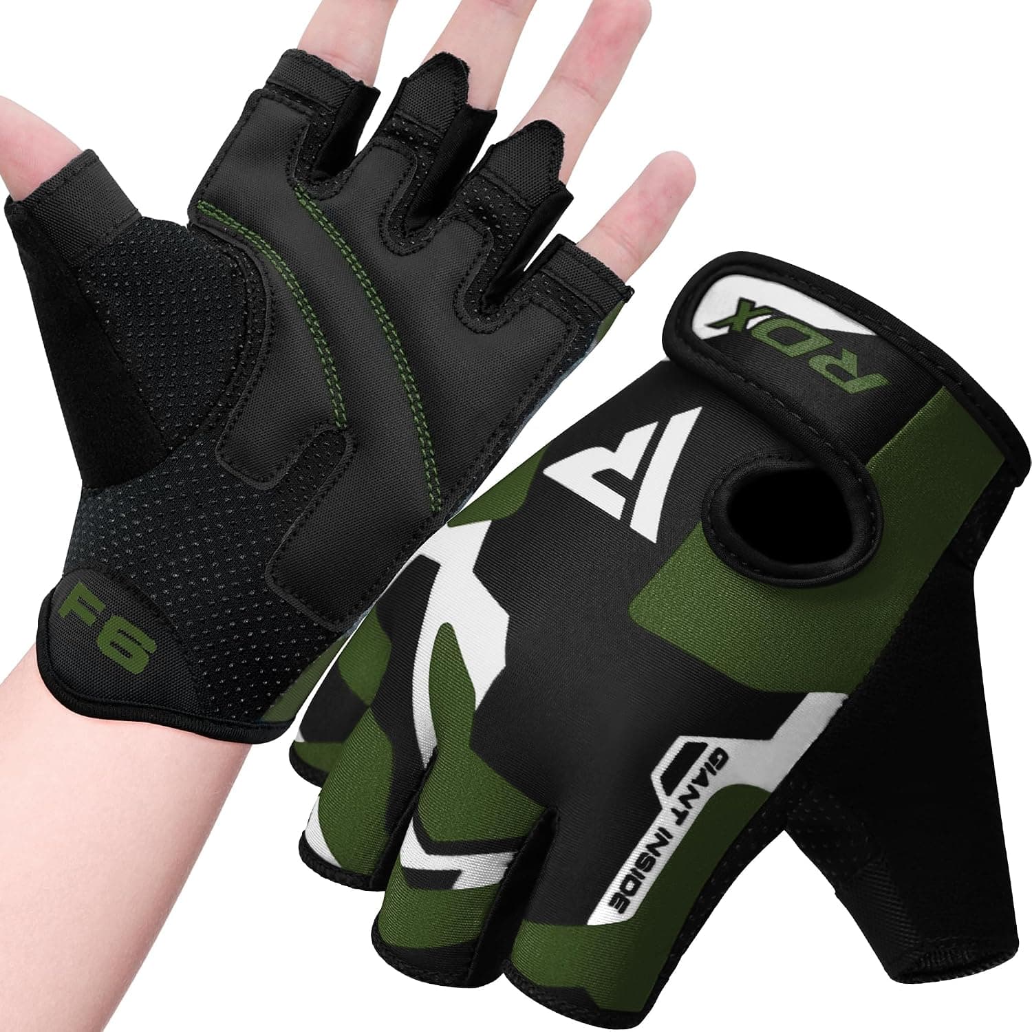 RDX Fitness Gloves Weight Lifting Training Non-Slip Padded Palm Protection Weightlifting Gloves Cycling Rowing Sports Lifting Weight Gymnastics Swedish Men Women