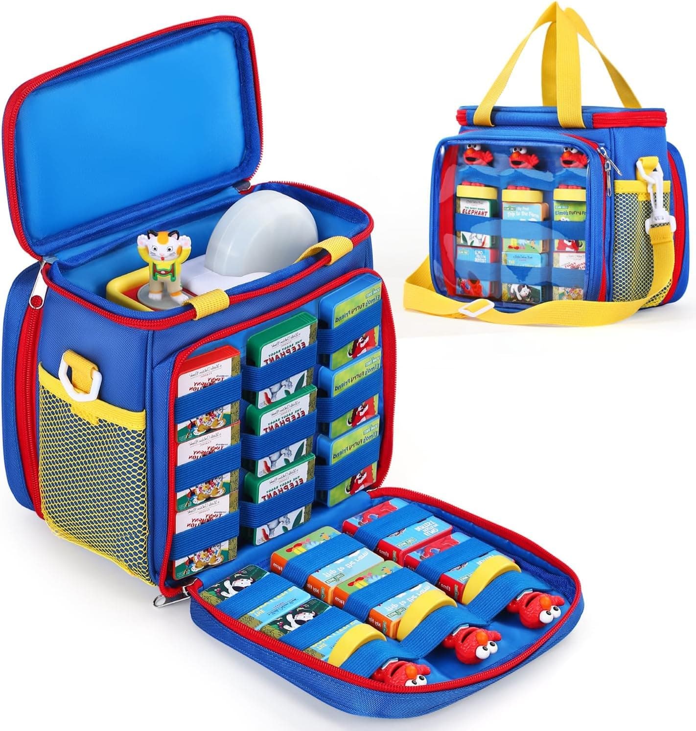 PISOSN Carrying Case for Little Tikes Story Dream Machine, Storage Bag Compatible with Dr. Seuss Books & Characters, Portable Organizer with Handle & Adjustable Shoulder Strap, Travel Home Accessory