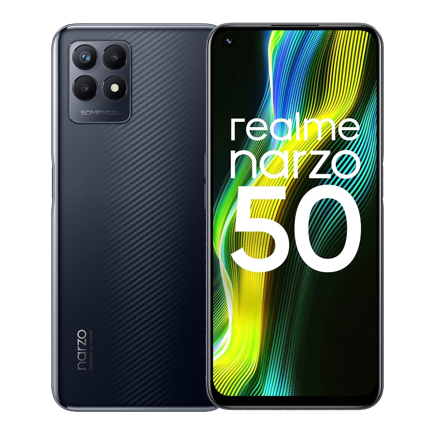 Realme Narzo 50 Dual-Sim 128GB ROM + 6GB RAM (GSM only | No CDMA) Factory Unlocked 4G/LTE SmartPhone (Jet Black) - International Version