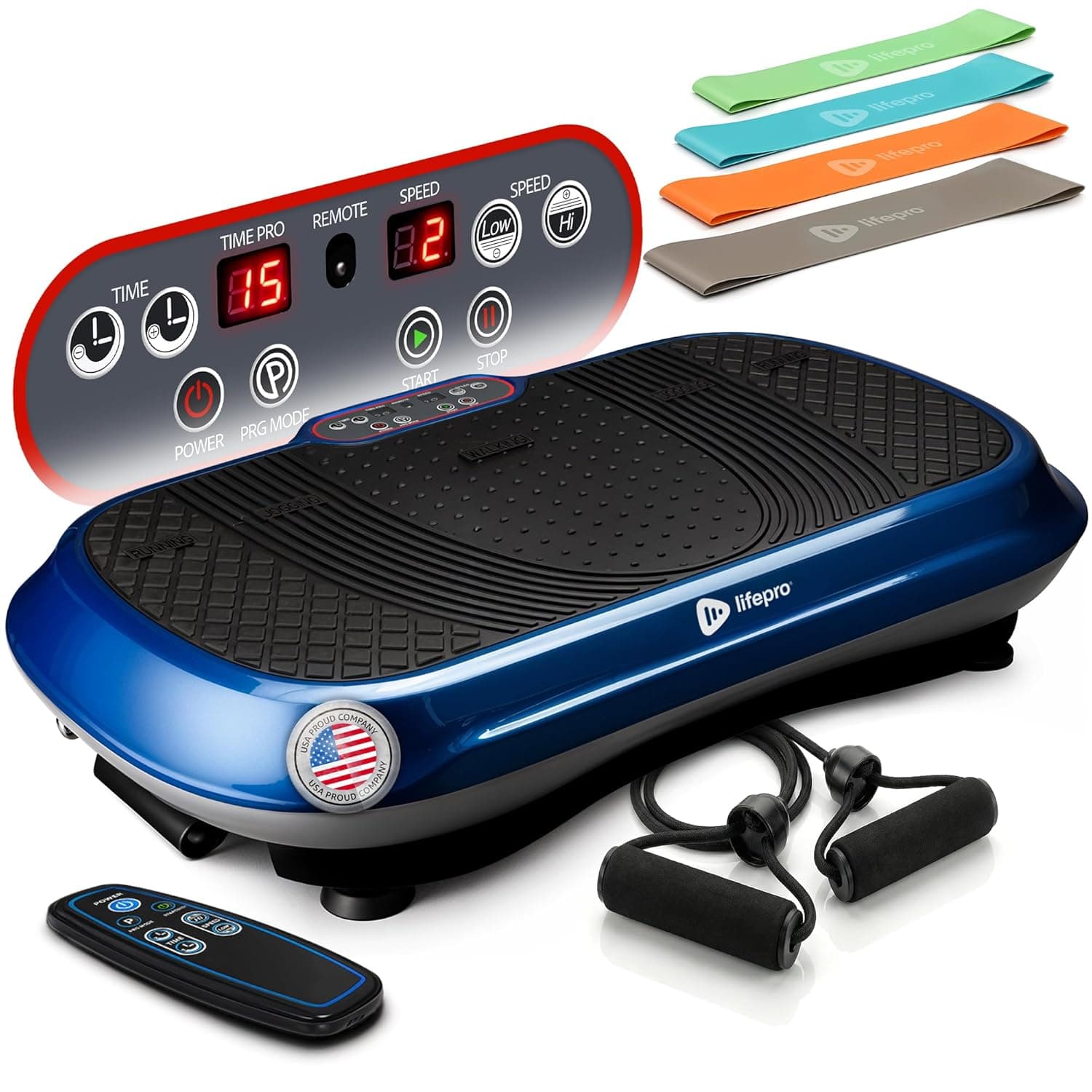 LifePro Waver Vibration Plate Exercise Machine - Whole Body Workout Vibration Fitness Platform w/ Loop Bands - Home Training Equipment for Weight Loss & Toning