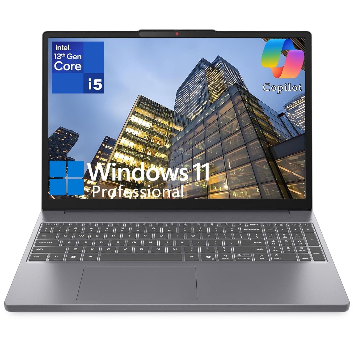 Lenovo Home Business Laptop, 15 FHD+ IdeaPad Slim 3, Intel 8-Core i5-13420H (Beat i7-1355U), 16 GB DDR5 RAM, 512 GB PCIe SSD, WiFi 6, Bluetooth 5.2, Copilot AI PC, Luna Grey