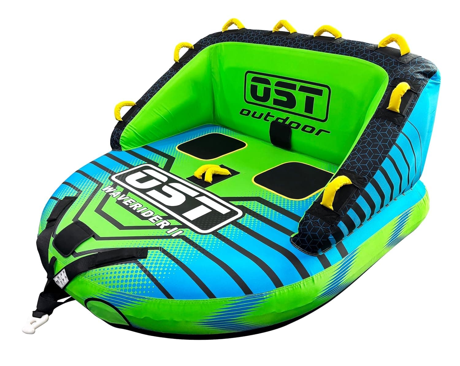 2-3 Person Towable Tubes for Boating, Water Sports Inflatable Towables Tubes for Boats to Pull, Dual Tow Points, Sofa Style Boat Tube, Durable Nylon Cover, Ideal for Kids & Adults