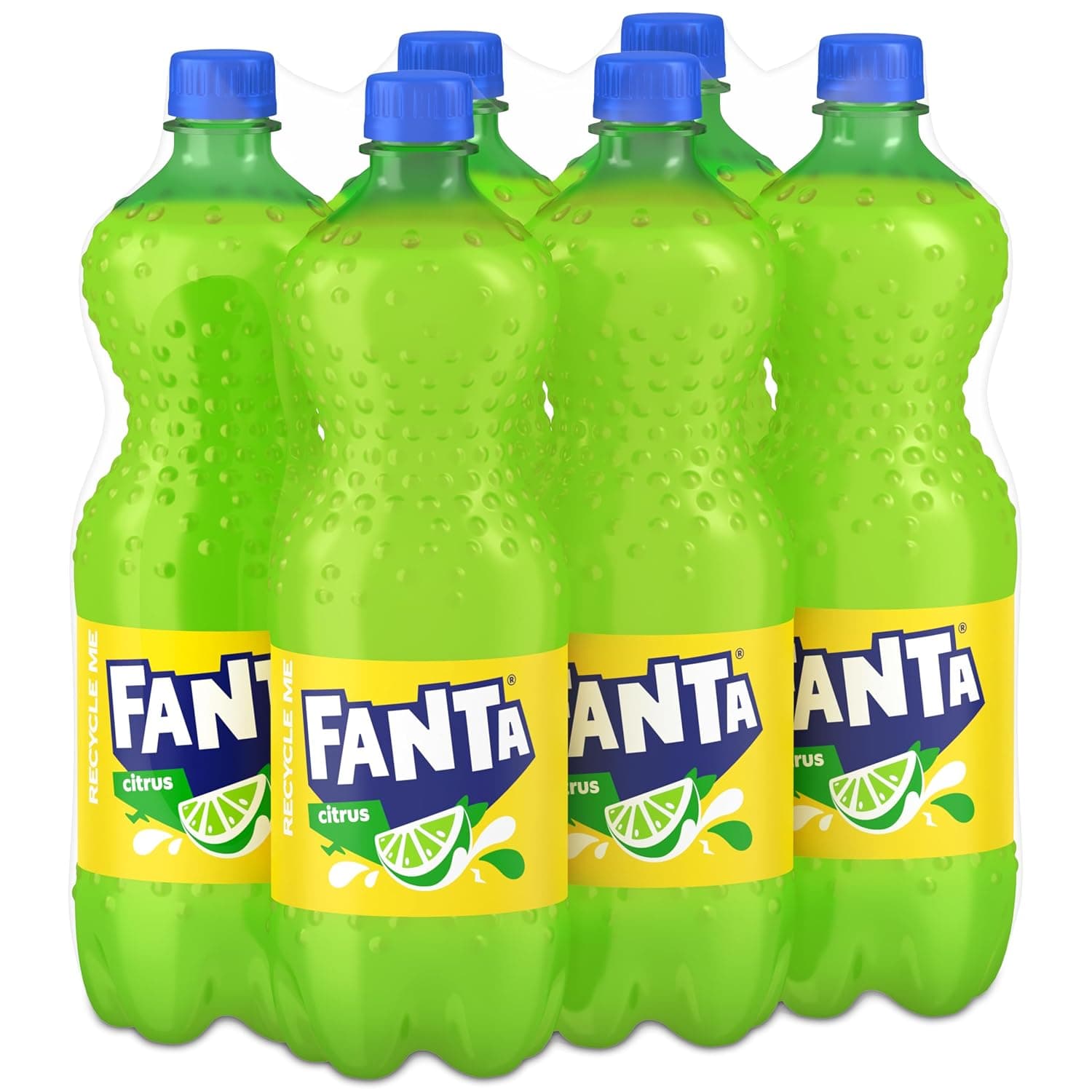 Fanta Citrus, Carbonated Soft Drink, PET 1L, pack of 6