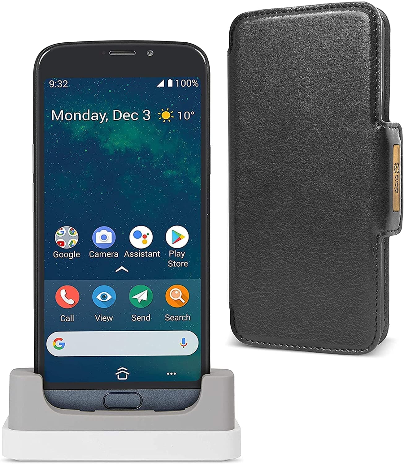 Doro 8050 Plus 4G SINGLE-SIM 16GB ROM + 2GB RAM (GSM Only | No CDMA) Factory Unlocked 4G/LTE Smartphone (Gray) - International Version