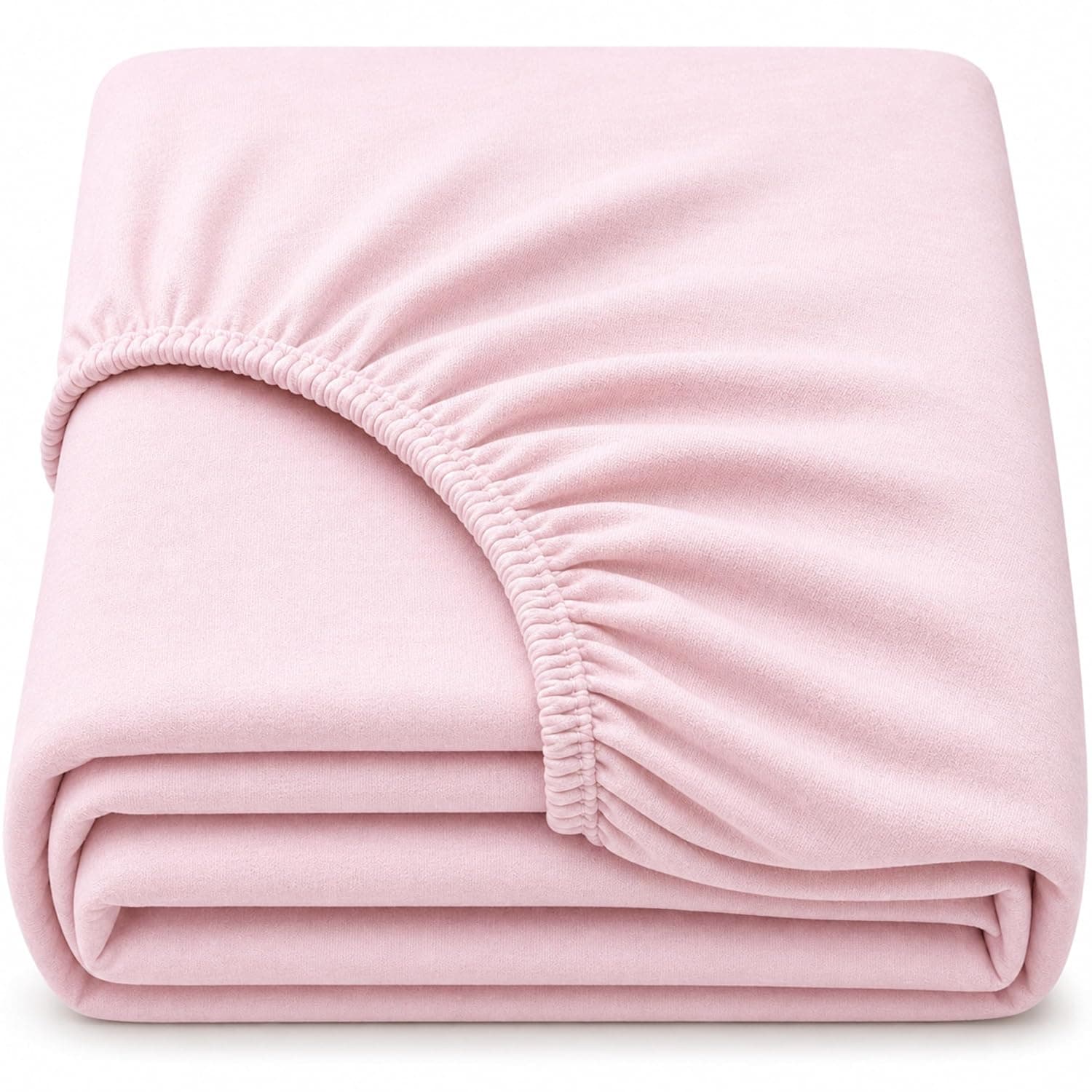 Dudu N Girlie - Cot Fitted Sheets 140 x 70cm | Bedding For Cot bed | Soft Jersey Cotton Baby Sheets 140 x 70 Fully Elasticated Skirt Breathable Easy Care (Single Pack, Pink)