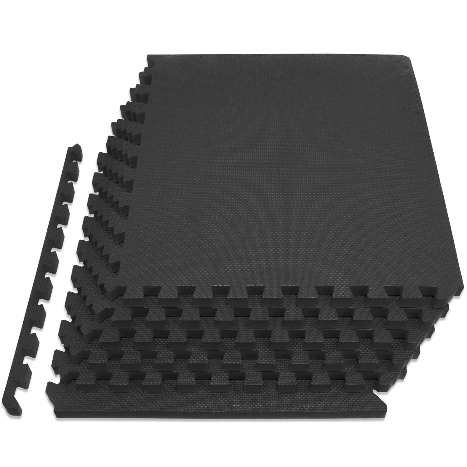 Prosource Fit Extra Thick Puzzle Exercise Mat 3/4" or 1”, EVA Foam Interlocking Tiles for Protective, Cushioned Workout Flooring for Home and Gym Equipment