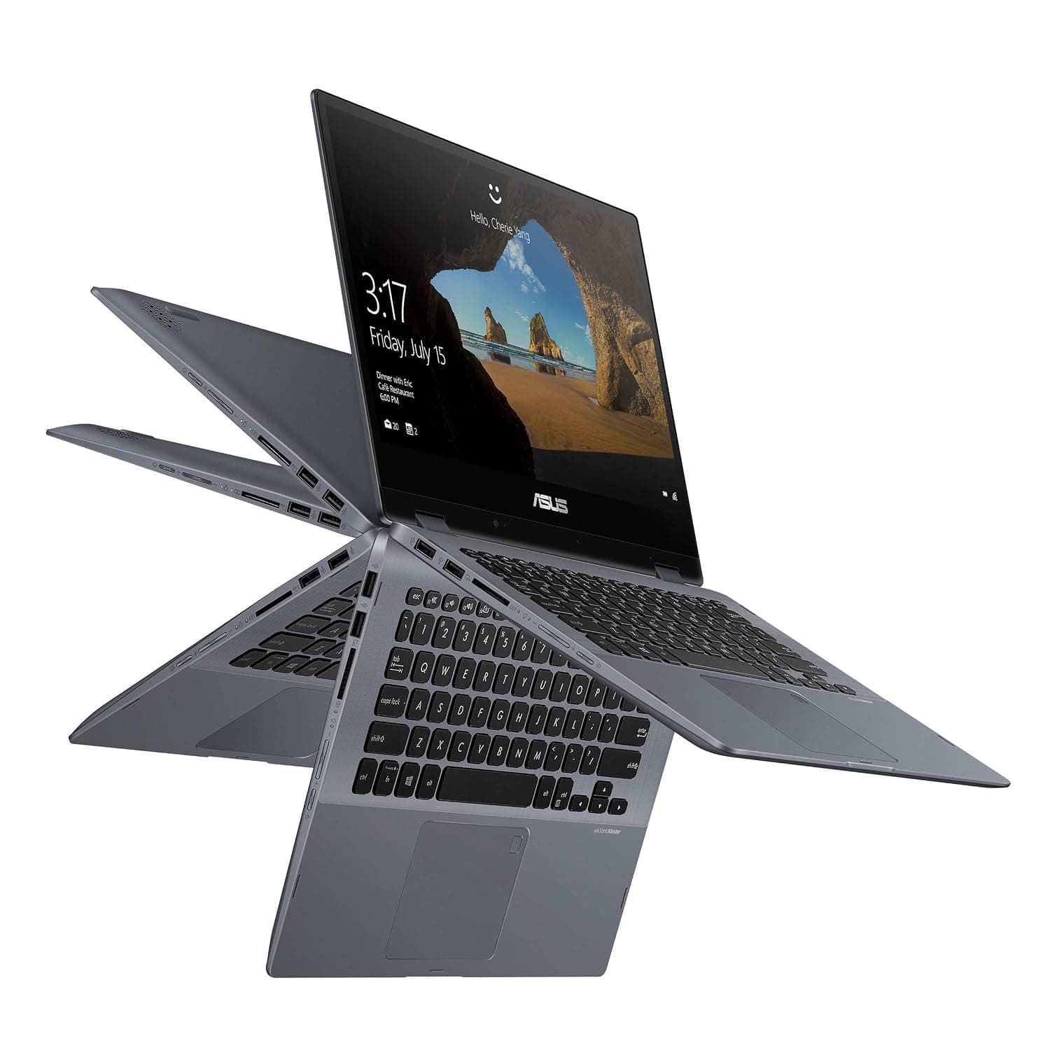 Asus Vivobook Flip 14 Thin & Light 2-in-1 Touch Laptop, 14 FHD Intel Core i7-8565U Processor, 8GB RAM, 512GB PCIe Nvme SSD, Windows 10 Home, Fingerprint Reader, TP412FA-DB72T, Star Grey