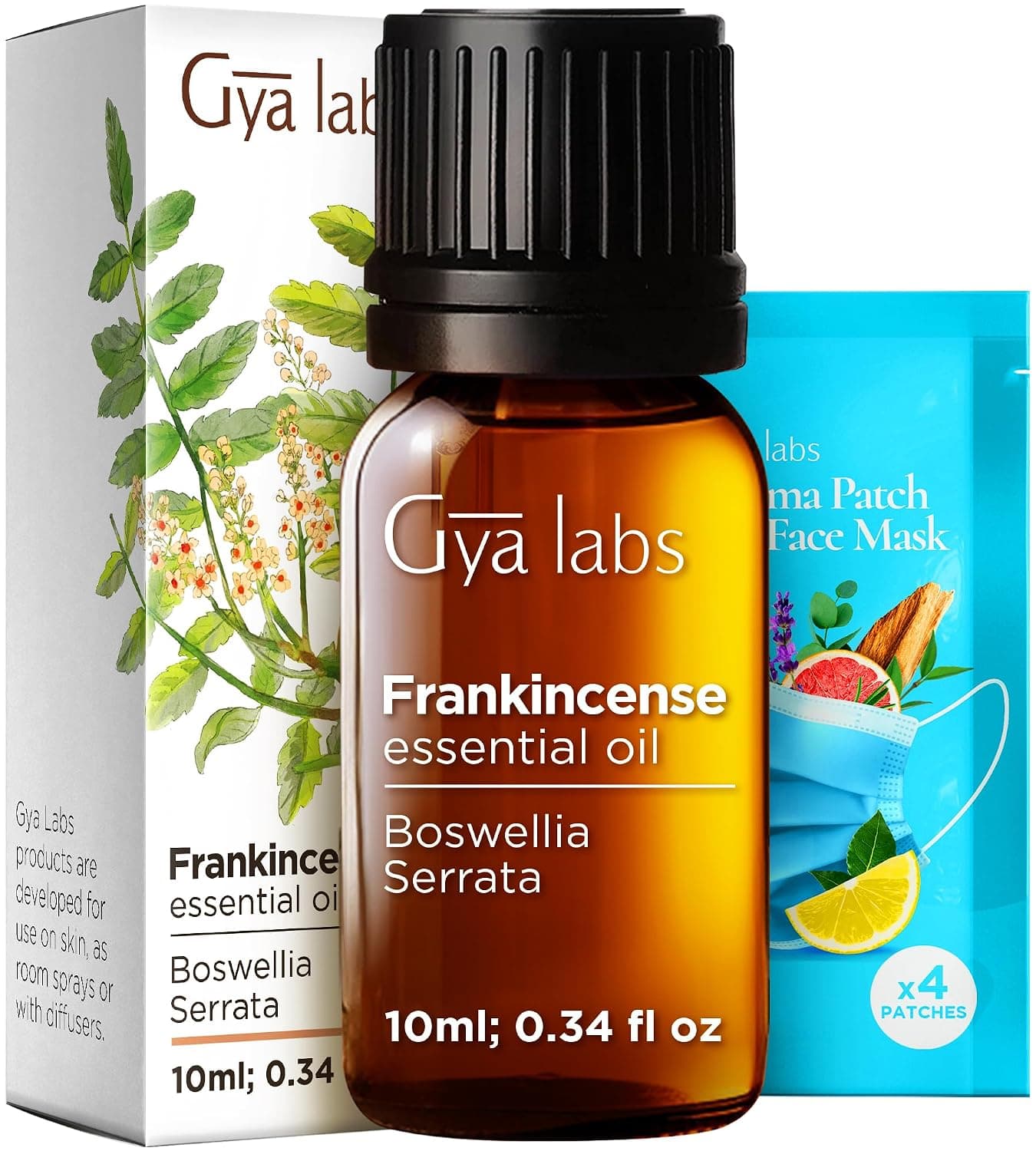 Gya Labs Frankincense Essential Oil - Divine Balancer For Inner Peace & Ageless Skin (10ml) - 100% Pure Natural Therapeutic Grade Frankinense Oil Essential Oils for Aromatherapy Diffuser & Topical Use