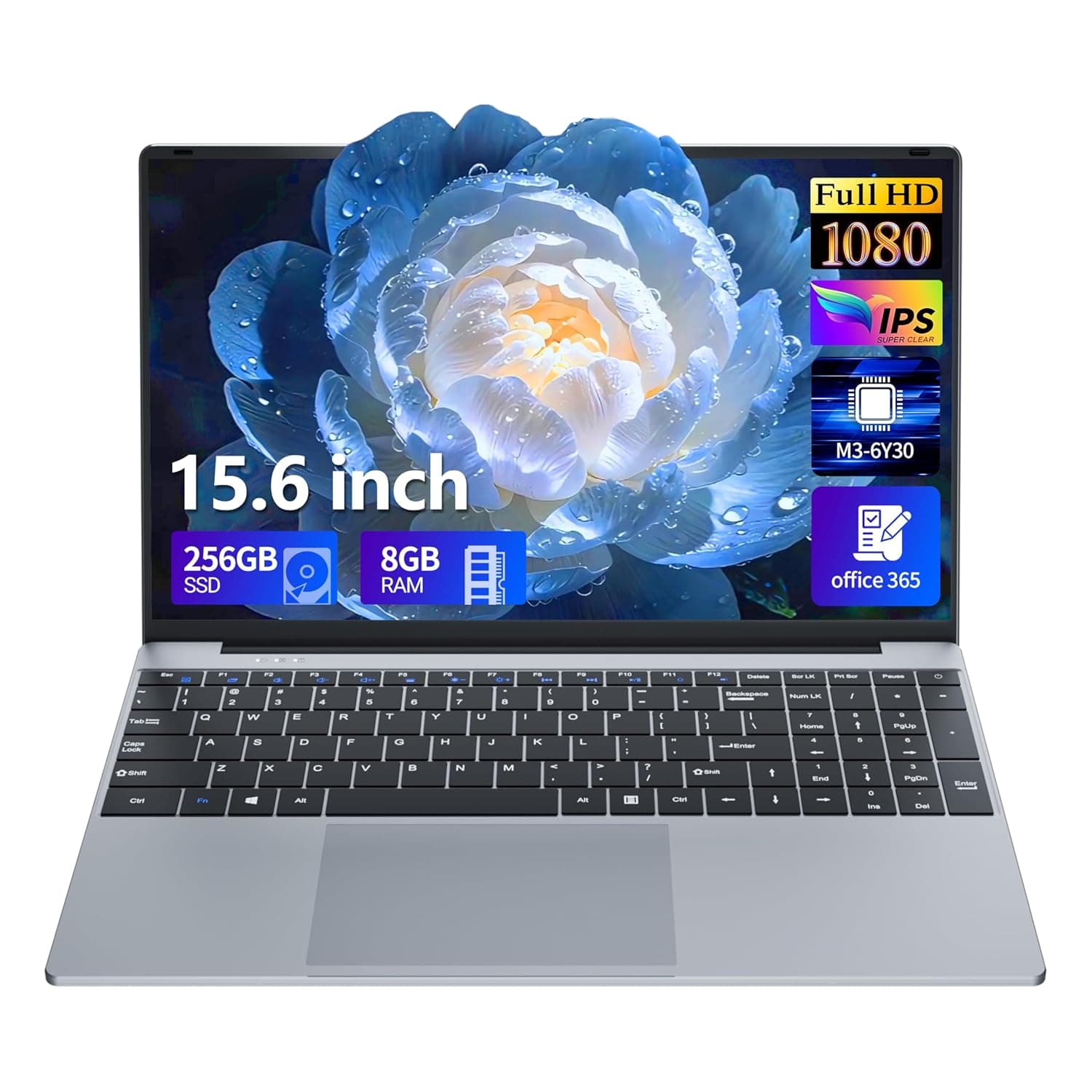 15.6 Inch Laptop Core M3-6Y30 8GB RAM 256GB SSD Laptop (8GB RAM+256GB SSD)