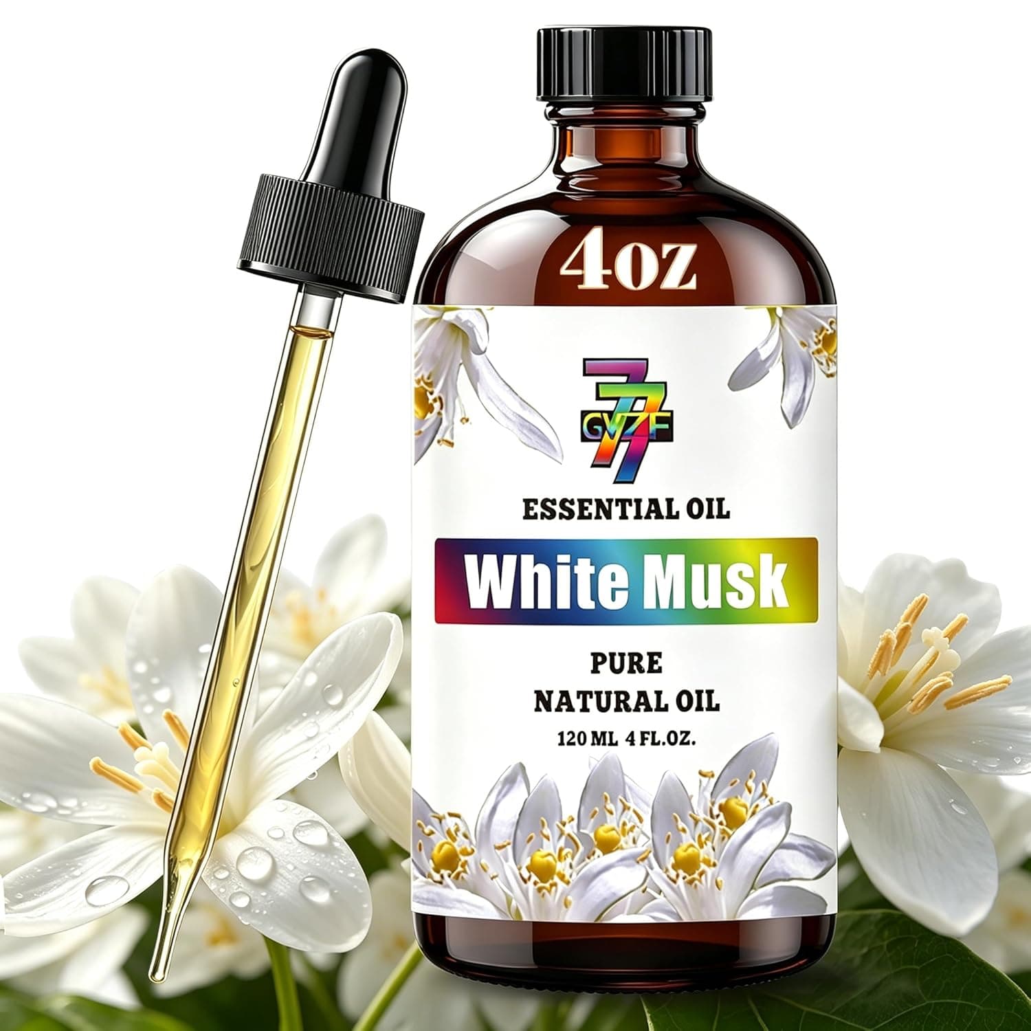 White Musk Essential Oil (4 Oz/120 Ml) - White Musk Oils Used In Diffusers, Humidifiers, Home Baths, Cleaning Products, Yoga, Diy Soaps And Candles