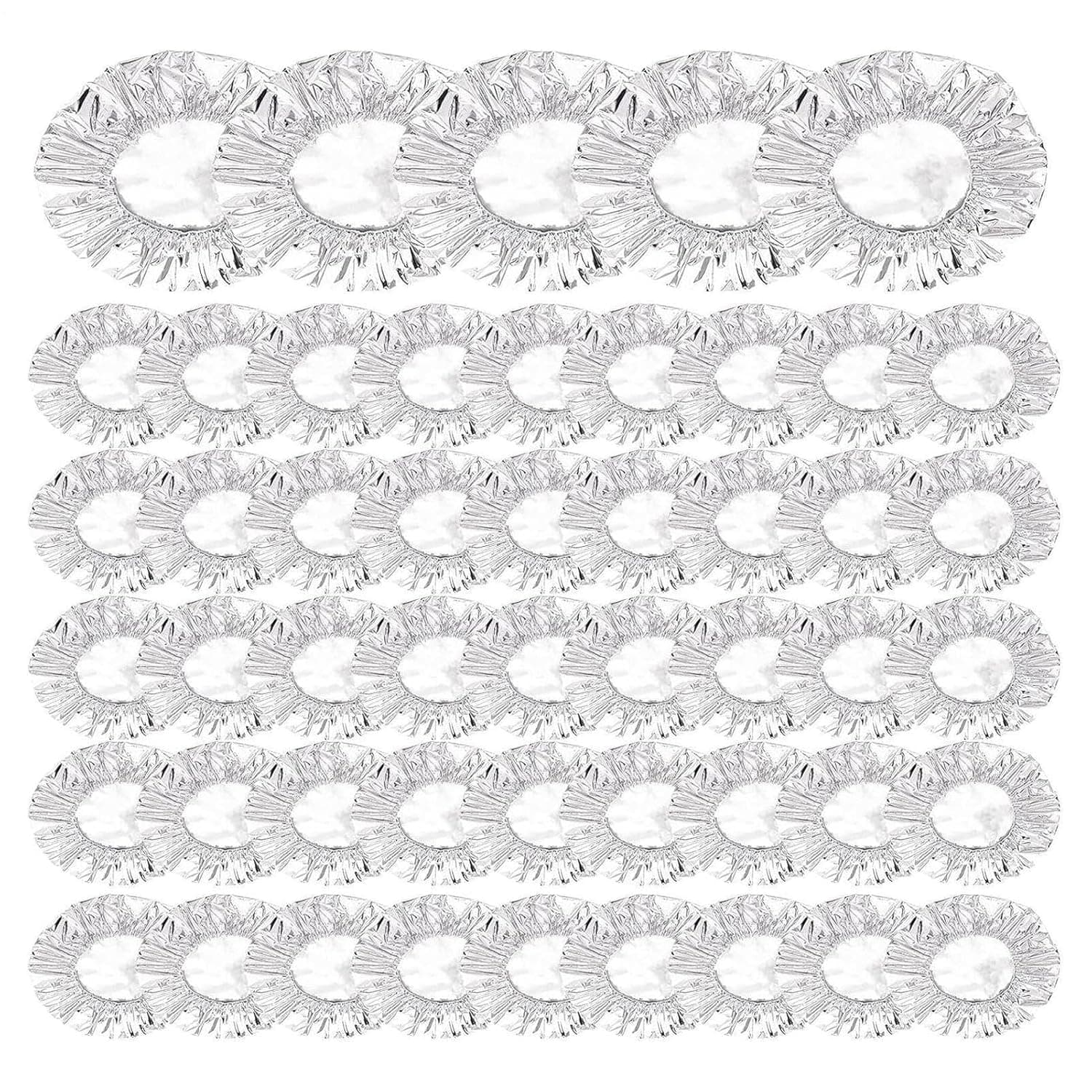 Aluminum Foil Heat Retaining Covers | 50 Piece Elastic Oil Resistant Film | Heat-Resistant Covers,for Freshness Keeping Fruit Kitchen Pots Containers