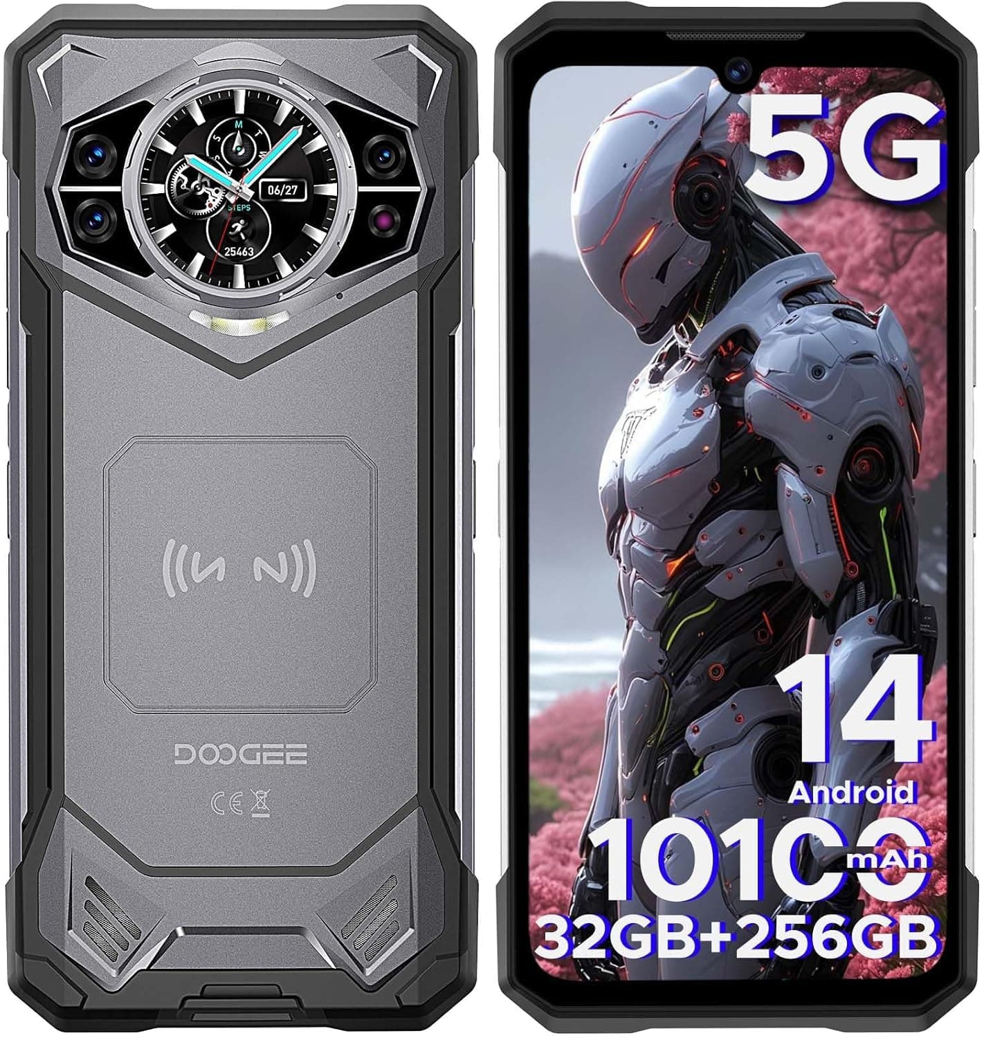 S200 5G Rugged Phone32GB +256GB 6.72" Display 100MP AI Main Camera 10100mAh Mobilephone Android 14