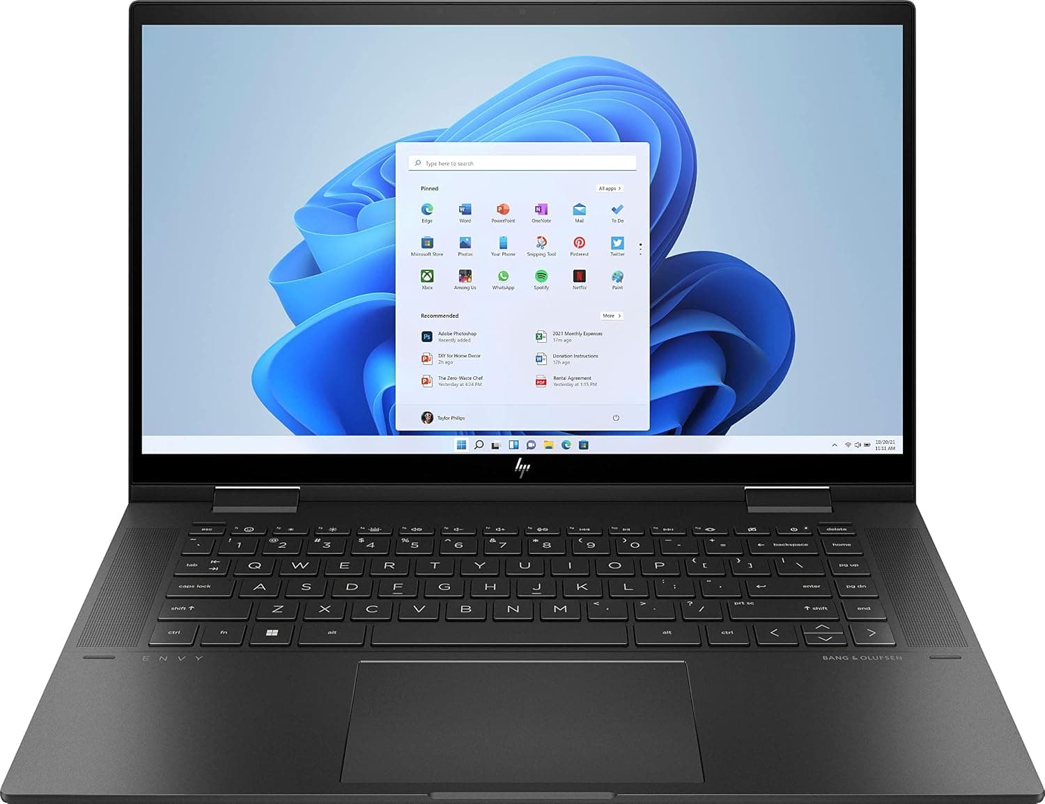 HP Envy x360 2 in 1 Laptop 15-ey0023dx, AMD Ryzen 7 5825U APU, 512 GB SSD, Win 11, 12 GB SODIMM DDR4, 15.6 FHD