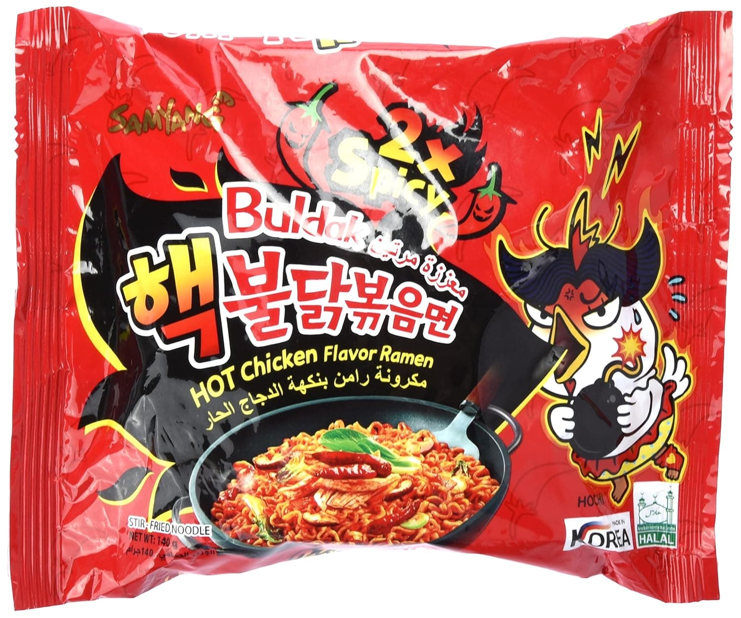 Samyang 2X Hot Chicken Flavour Roasted Ramen Noodles, 140G - Pack of 1