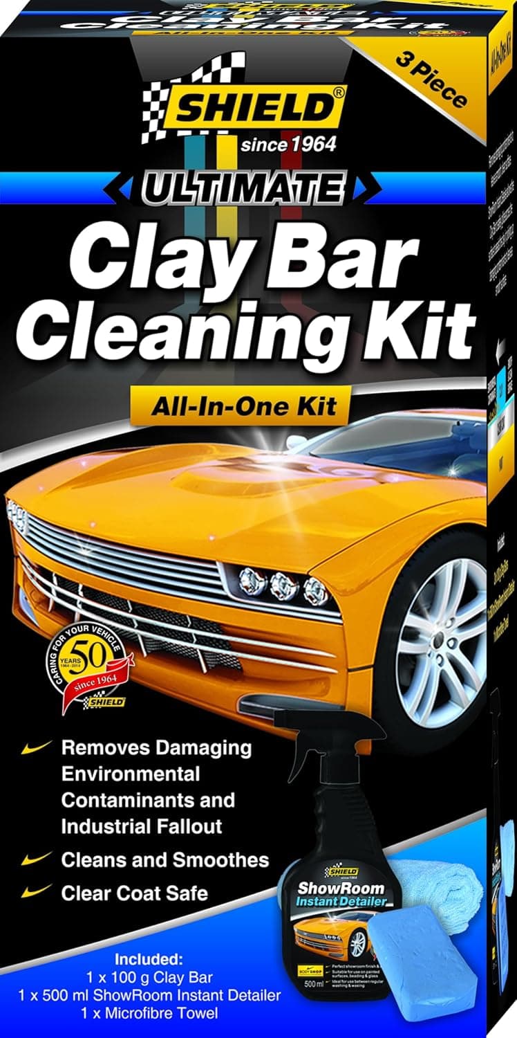 Shield Clay Bar Car Cleaning Kit 3 Pce Kit
