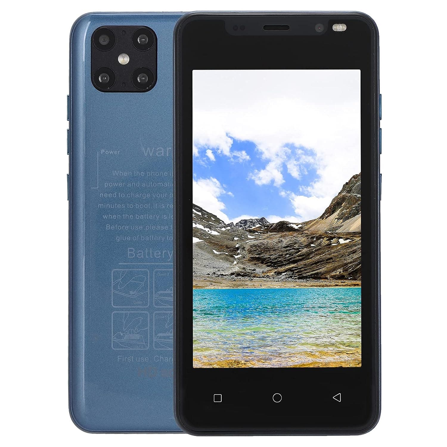 Smartphone, 4.66" Large Display Android Smartphone 512MB+4GB Memory Dual Cards Dual Standby Cell Phone, Support WIFI+BT+FM, Built-in 1500mah Lithium Battery