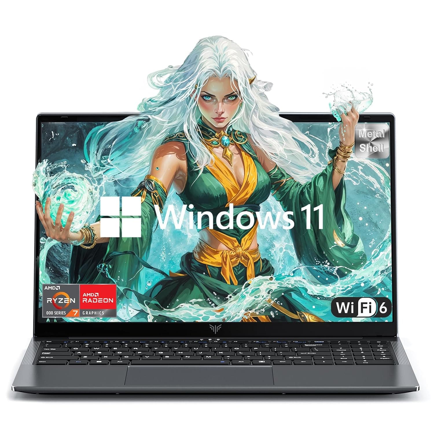 KAIGERR Laptop, Laptop Computer, ΑΜD Ryzen 7 5700U(8C/16T, Up to 4.3GHz), 16GB RAM 512GB NVMe SSD, 15.6-in IPS Laptop, WiFi 6, Numeric Keypad, HDMI Type-C USB3.2 Home Laptops Office Laptops